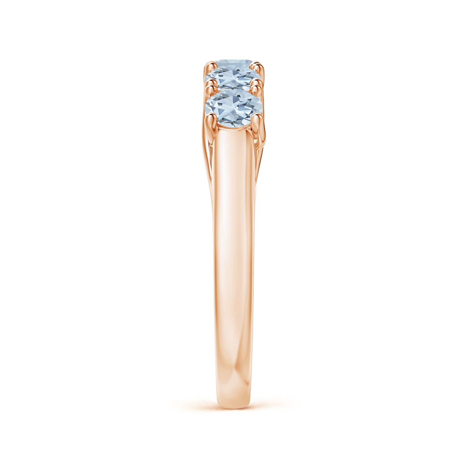 A - Aquamarine / 0.9 CT / 14 KT Rose Gold