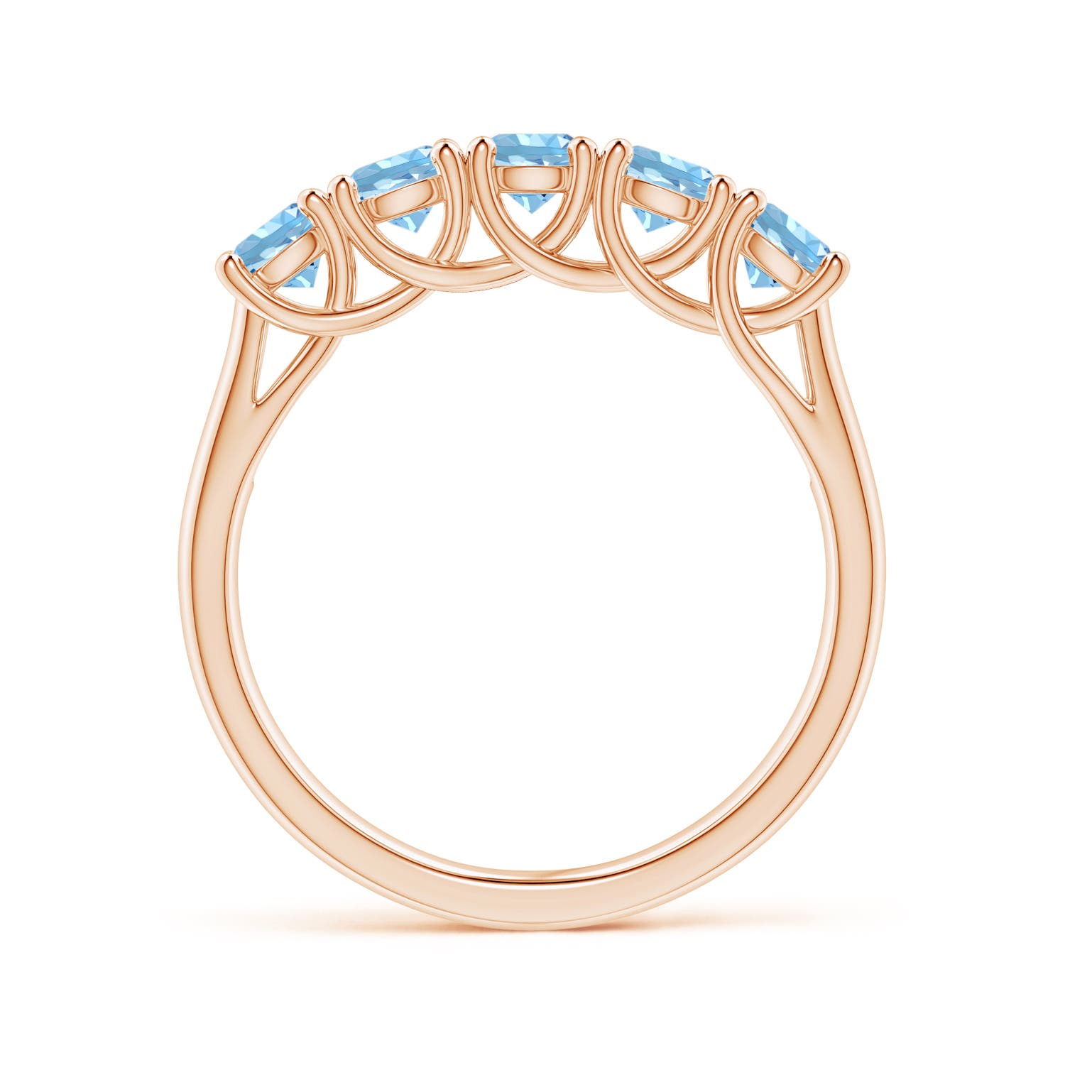 AAAA - Aquamarine / 0.9 CT / 14 KT Rose Gold