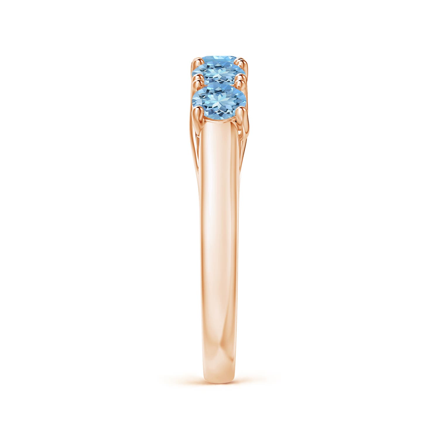 AAAA - Aquamarine / 0.9 CT / 14 KT Rose Gold