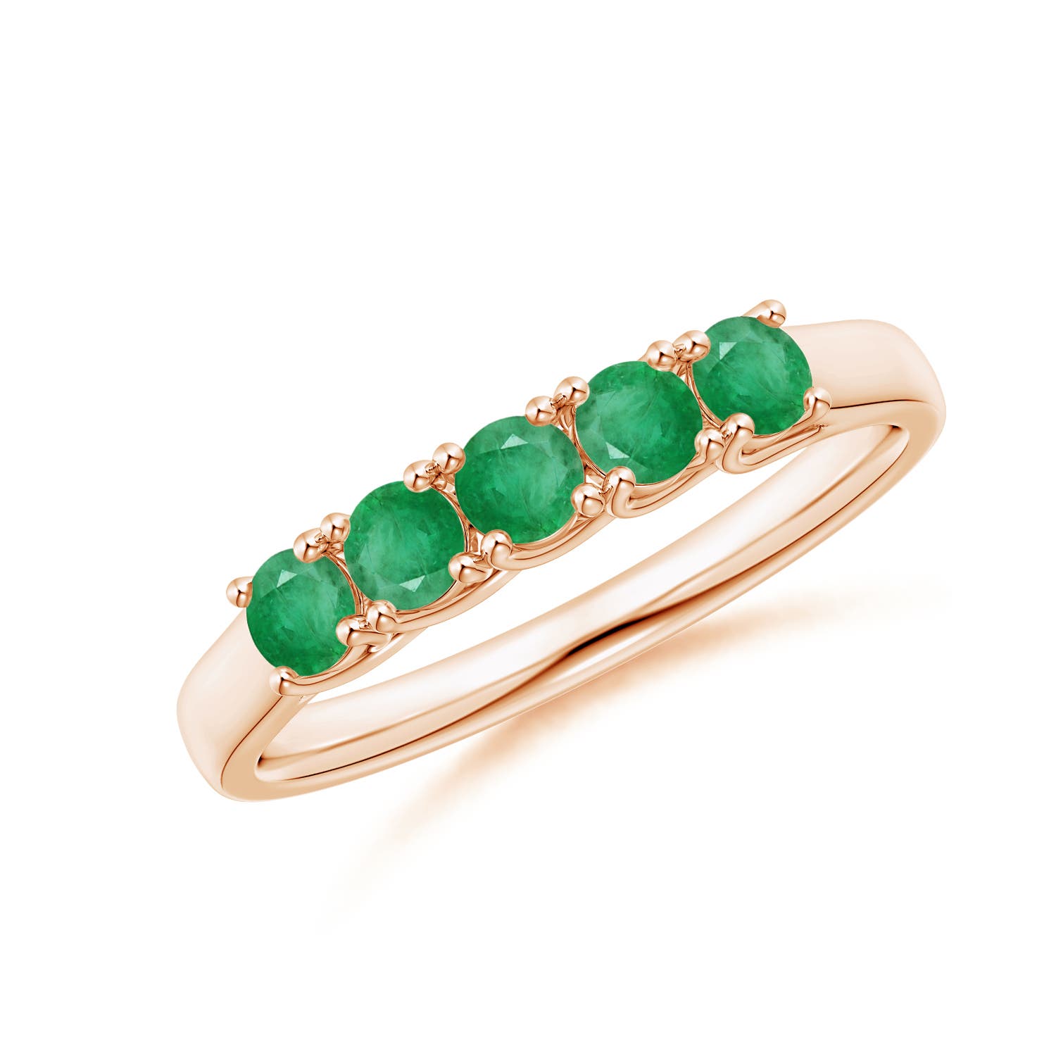 A - Emerald / 0.45 CT / 14 KT Rose Gold