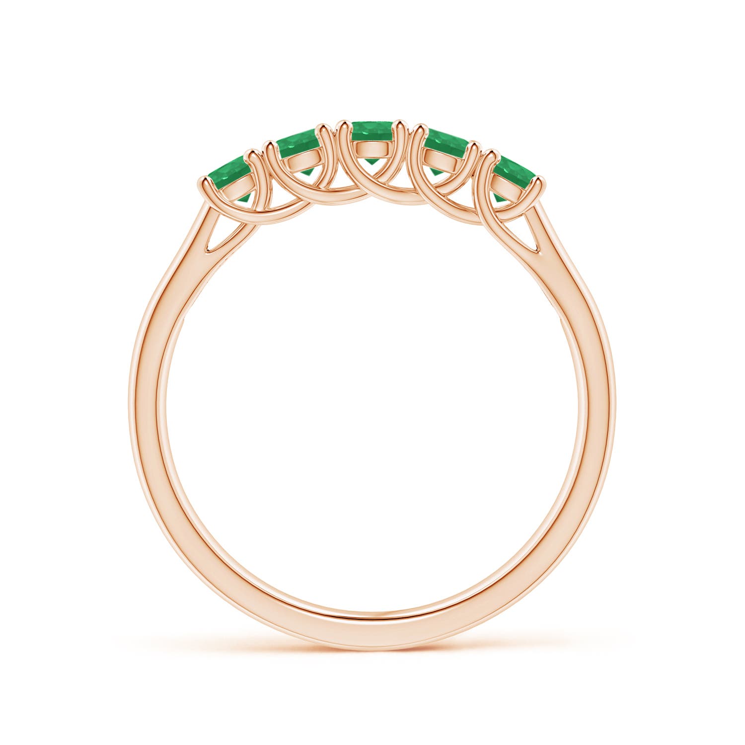 A - Emerald / 0.45 CT / 14 KT Rose Gold