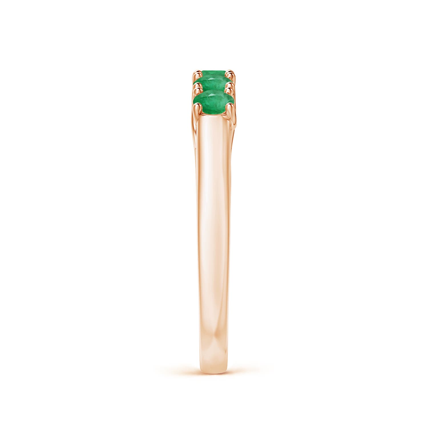 A - Emerald / 0.45 CT / 14 KT Rose Gold