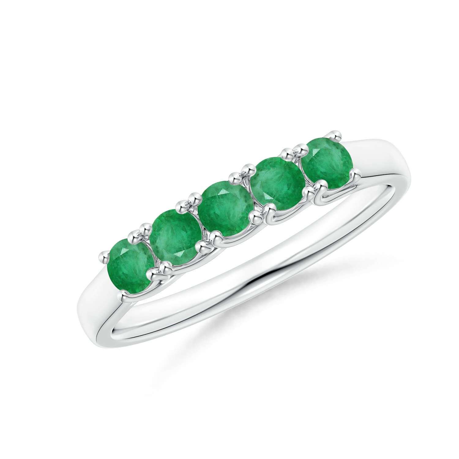 A - Emerald / 0.45 CT / 14 KT White Gold