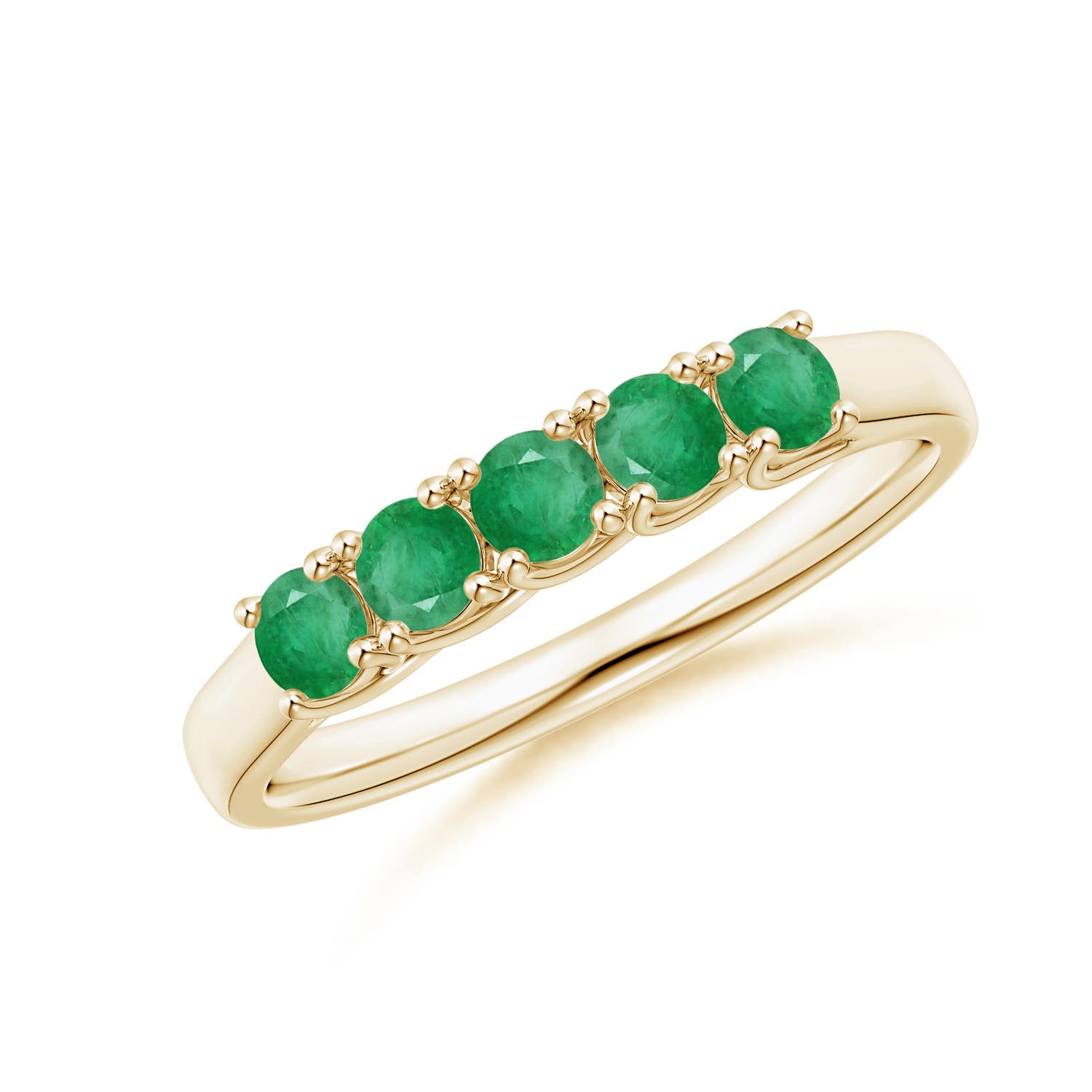 A - Emerald / 0.45 CT / 14 KT Yellow Gold