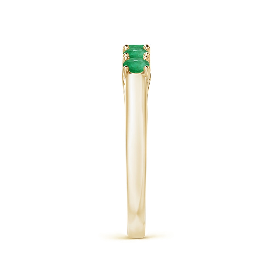 2.8mm A Half Eternity Five Stone Emerald Wedding Band in Yellow Gold side 299