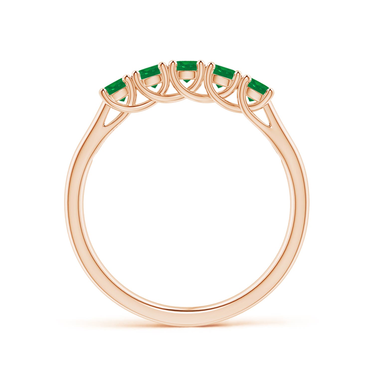 AA - Emerald / 0.45 CT / 14 KT Rose Gold