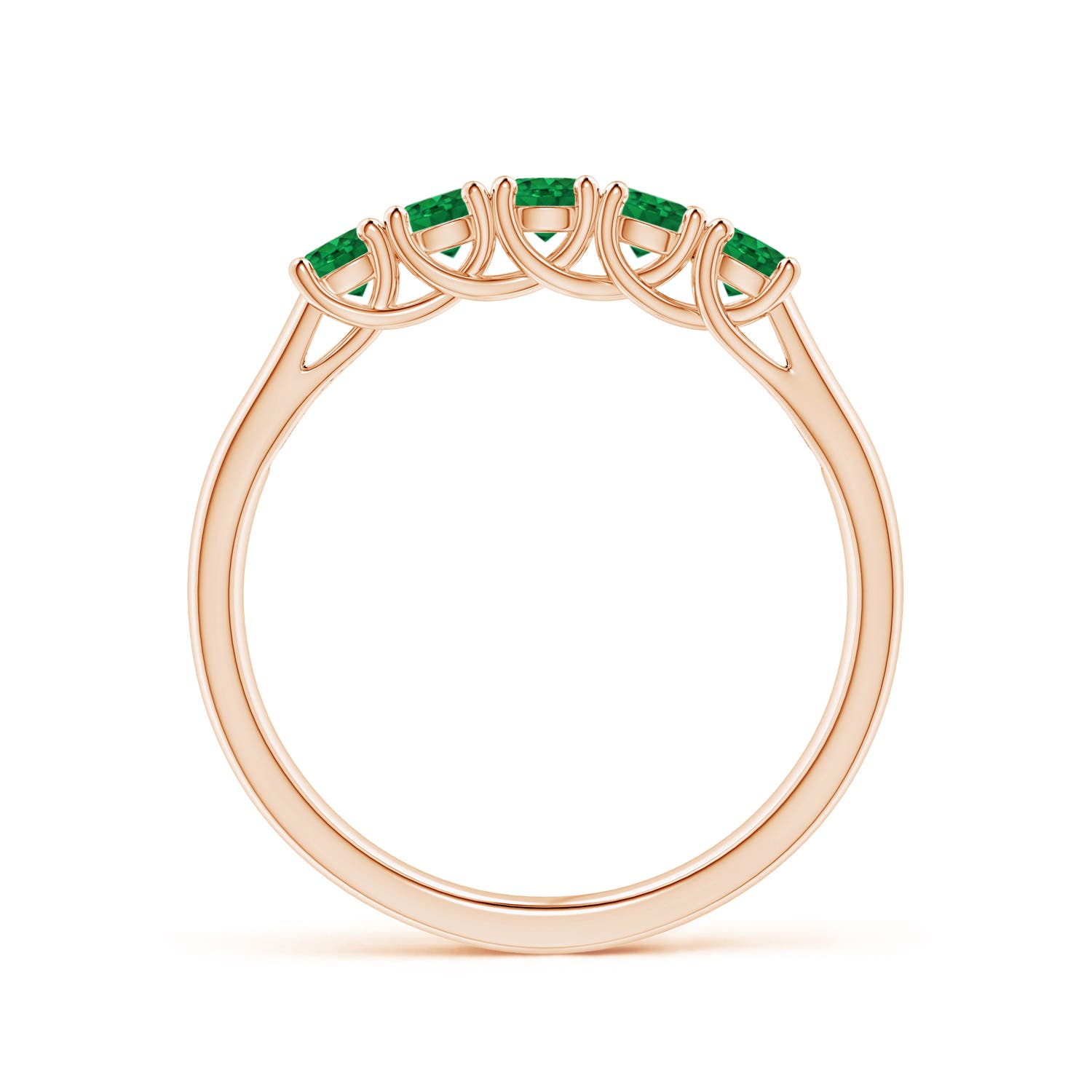 AAA - Emerald / 0.45 CT / 14 KT Rose Gold