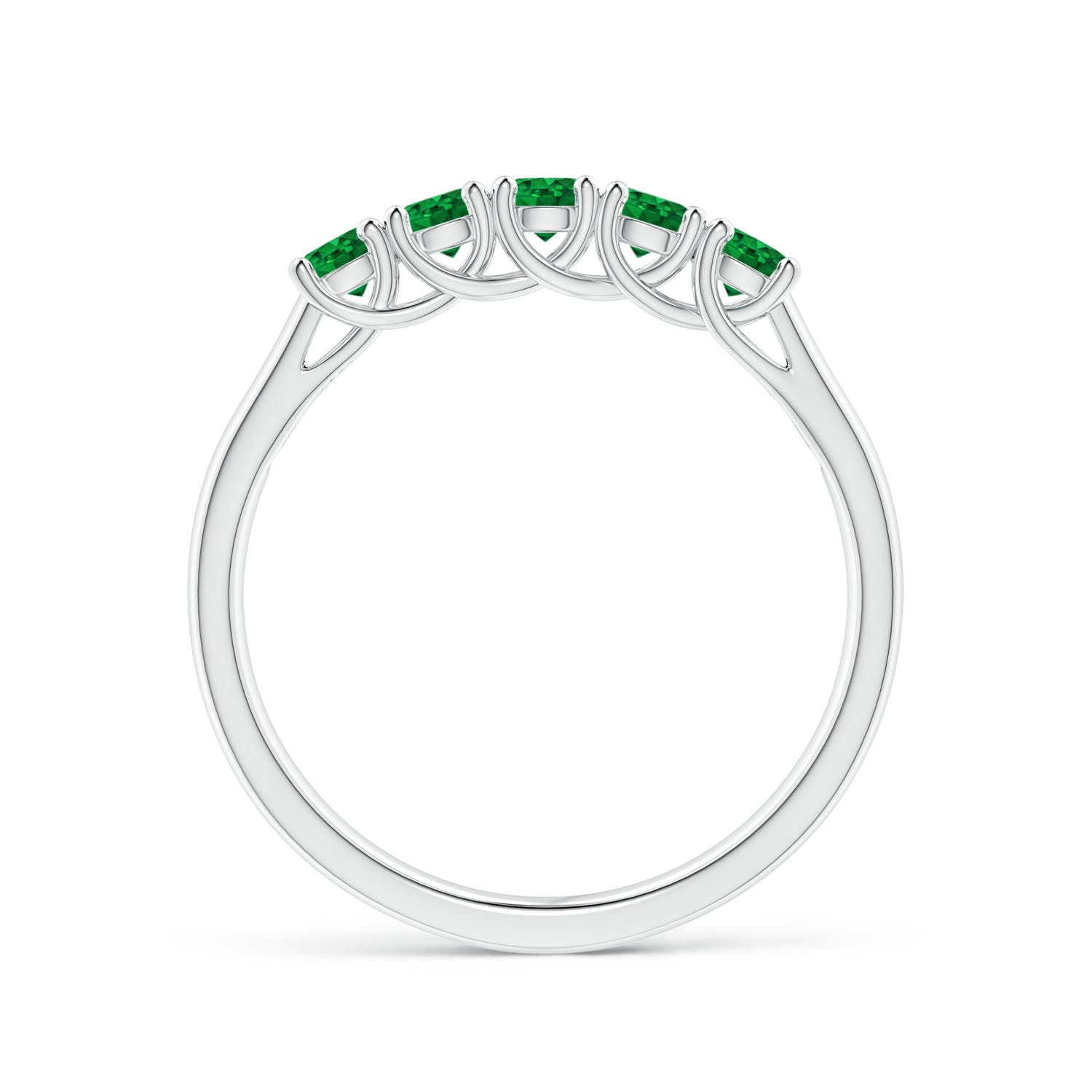 AAAA - Emerald / 0.45 CT / 14 KT White Gold