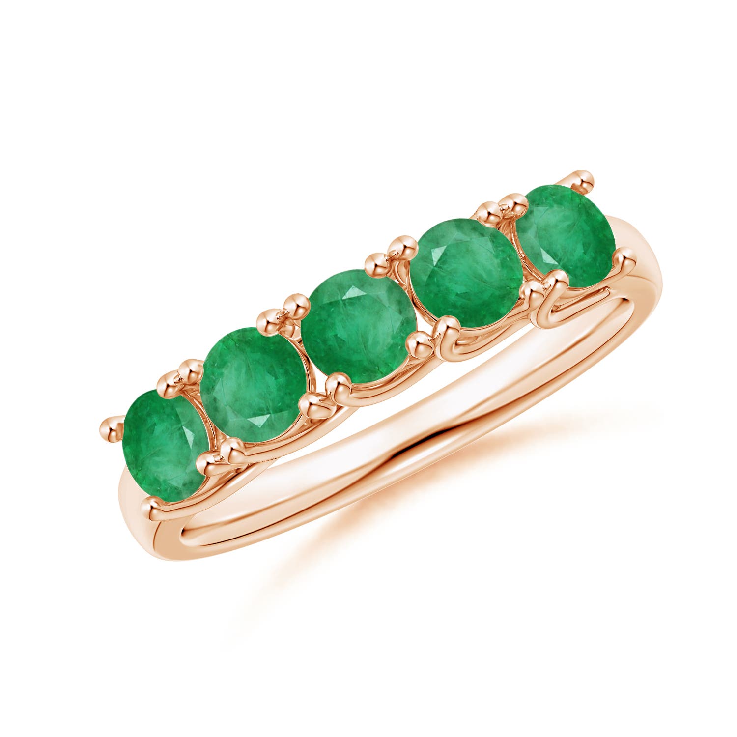 A - Emerald / 1 CT / 14 KT Rose Gold