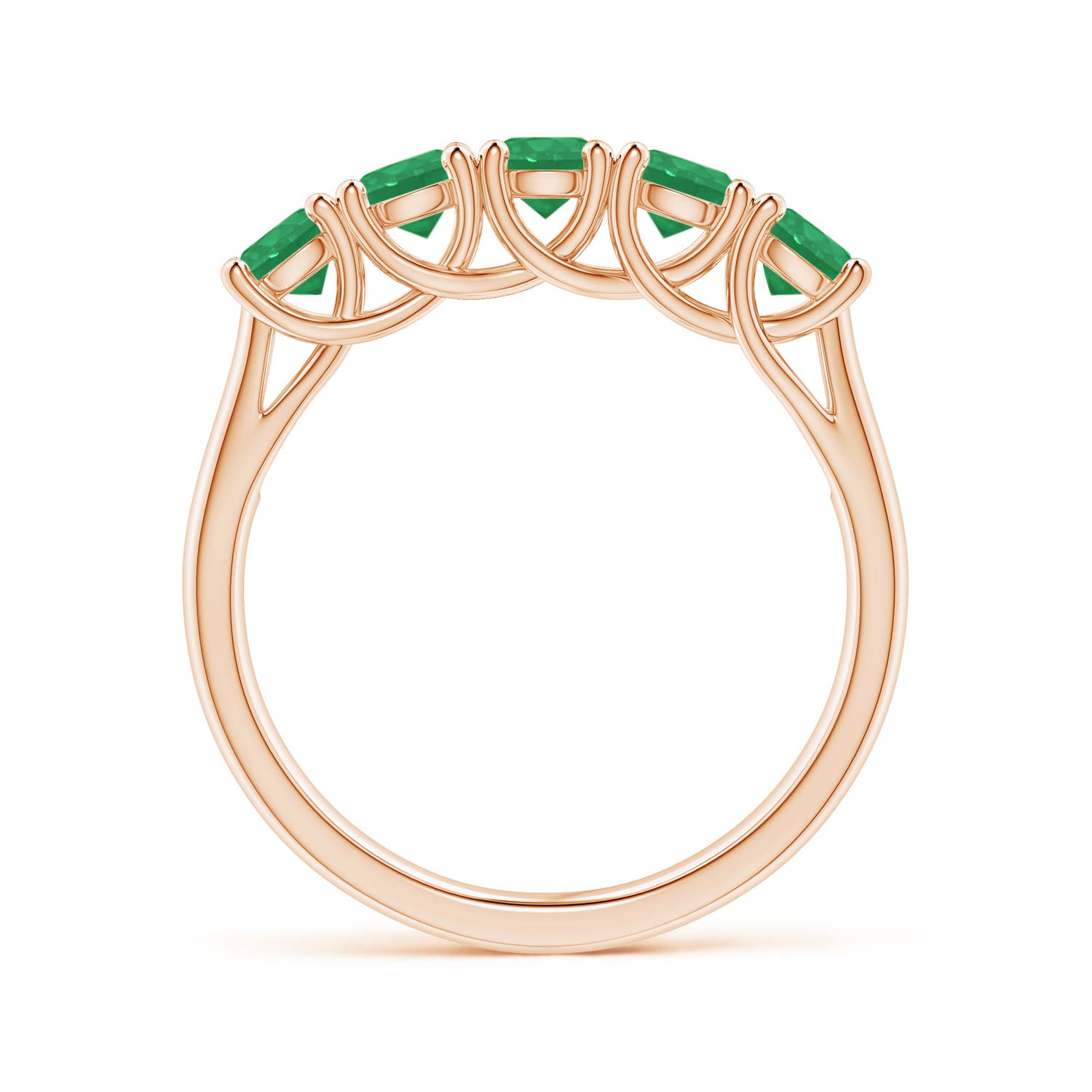 A - Emerald / 1 CT / 14 KT Rose Gold