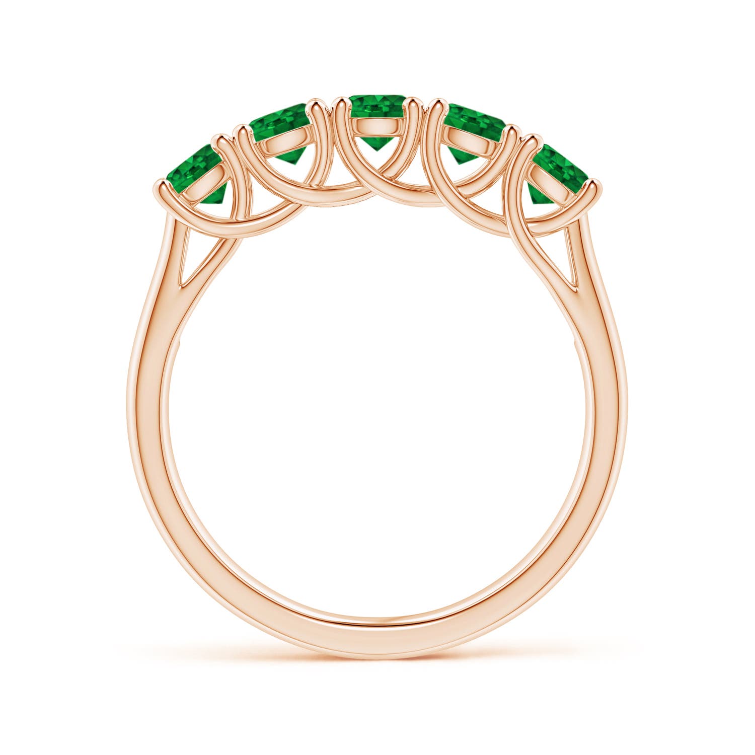 AAAA - Emerald / 1 CT / 14 KT Rose Gold