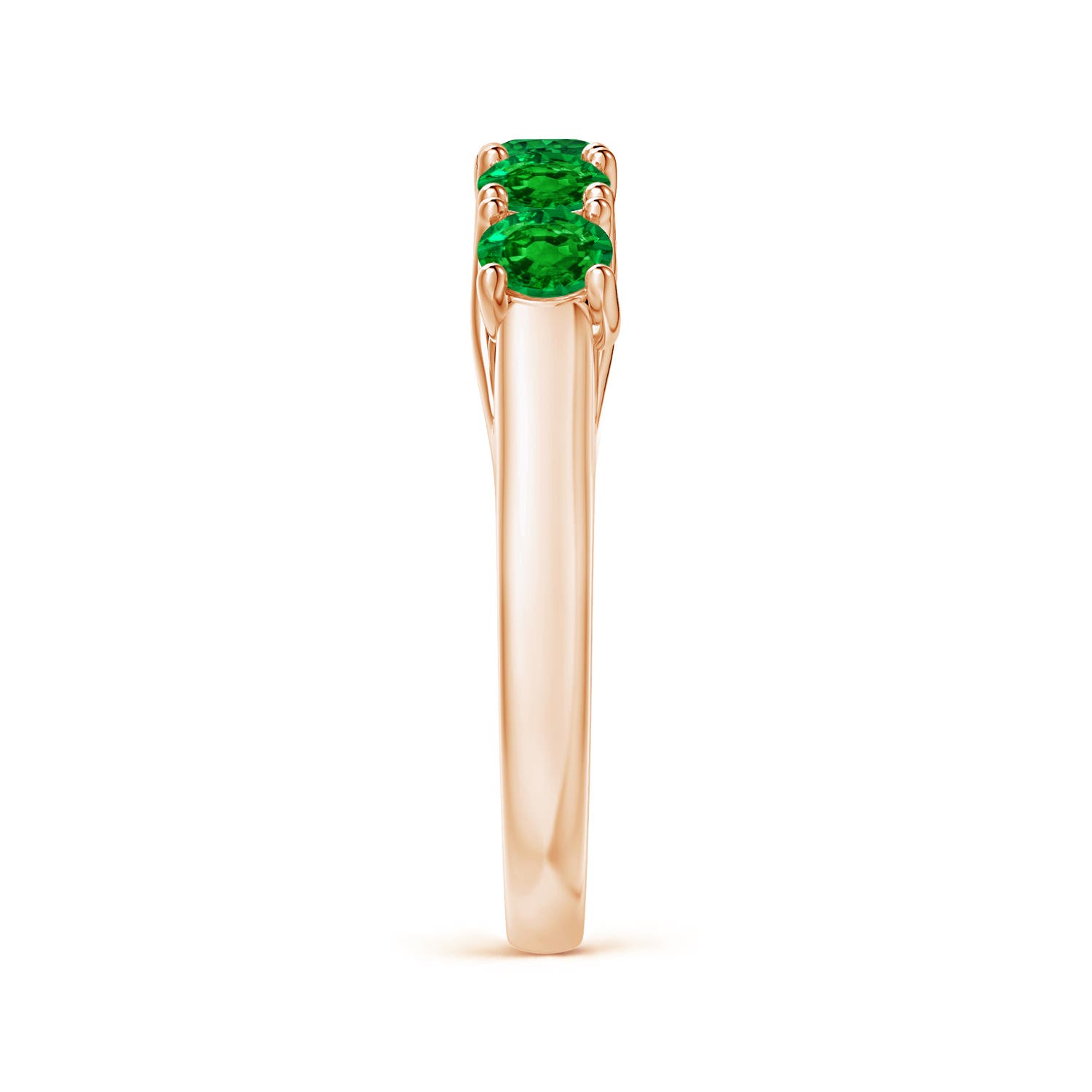 AAAA - Emerald / 1 CT / 14 KT Rose Gold