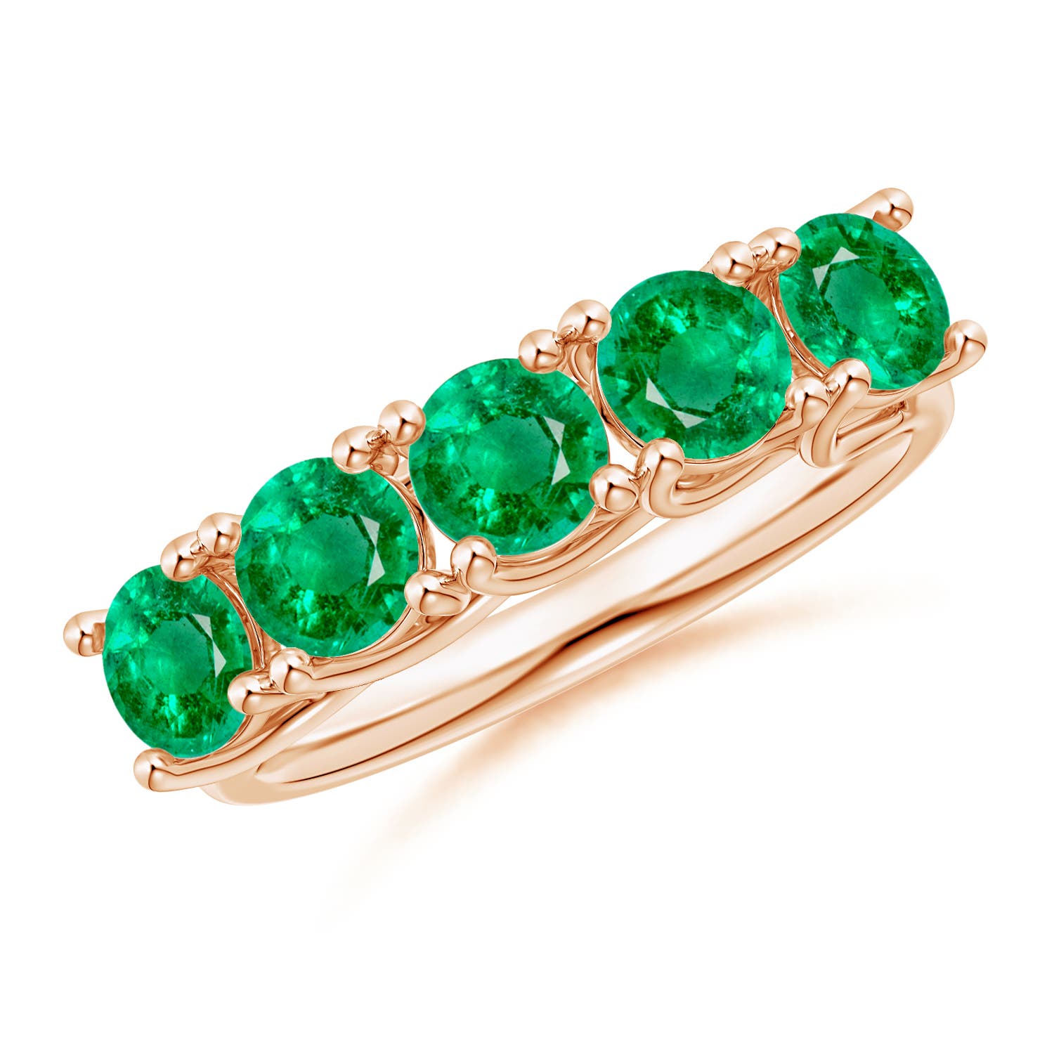 AAA - Emerald / 1.65 CT / 14 KT Rose Gold