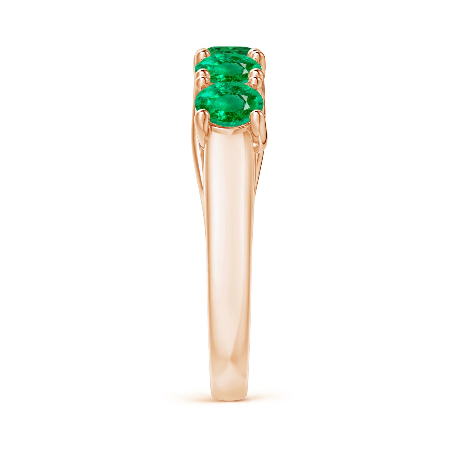 AAA - Emerald / 1.65 CT / 14 KT Rose Gold