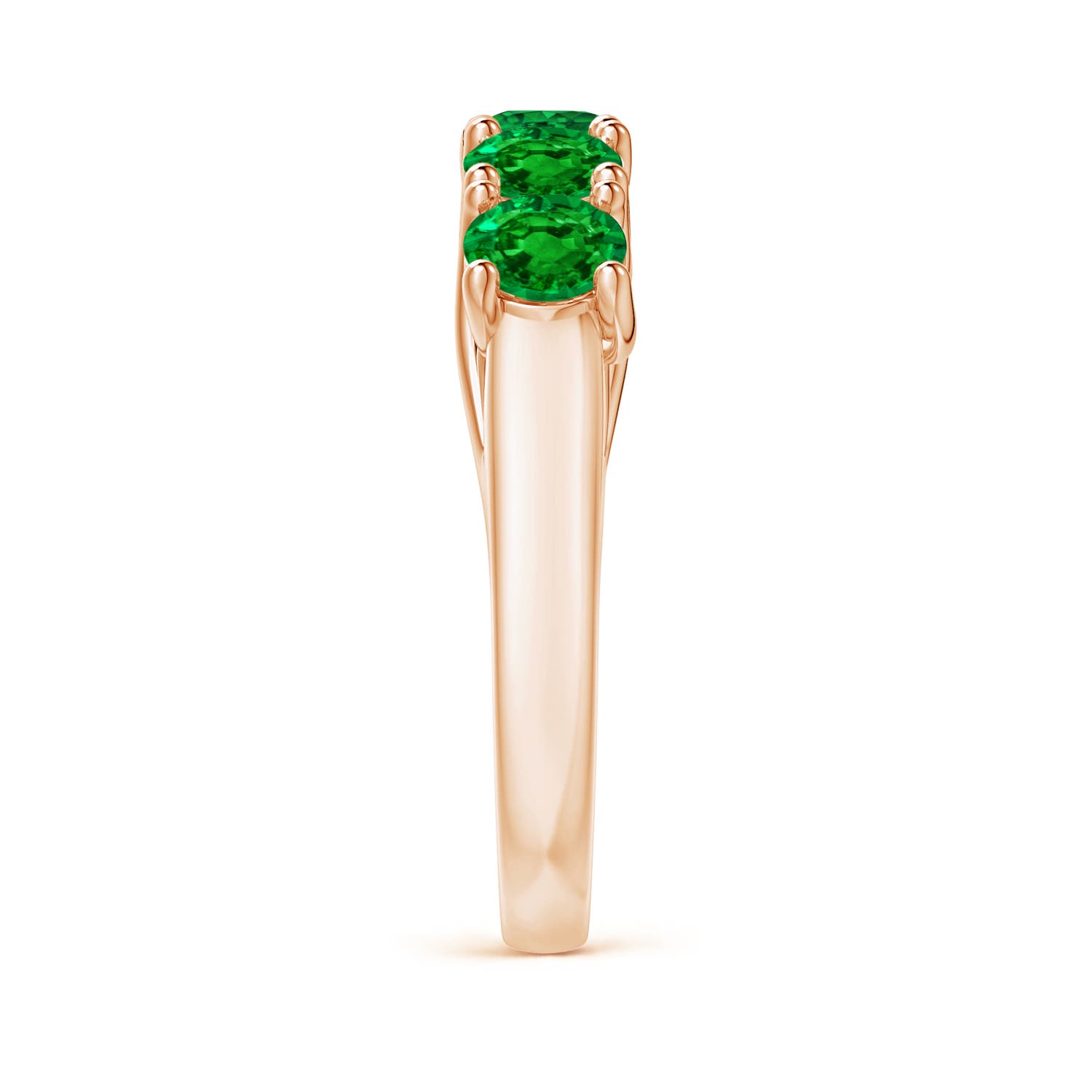 AAAA - Emerald / 1.65 CT / 14 KT Rose Gold