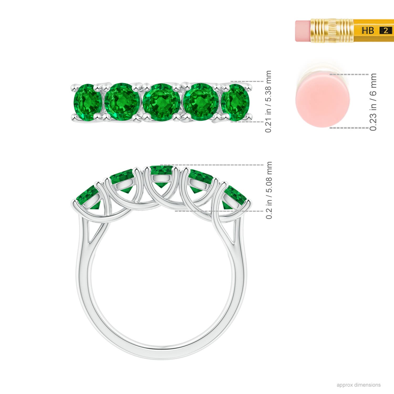 AAAA - Emerald / 1.65 CT / 14 KT White Gold