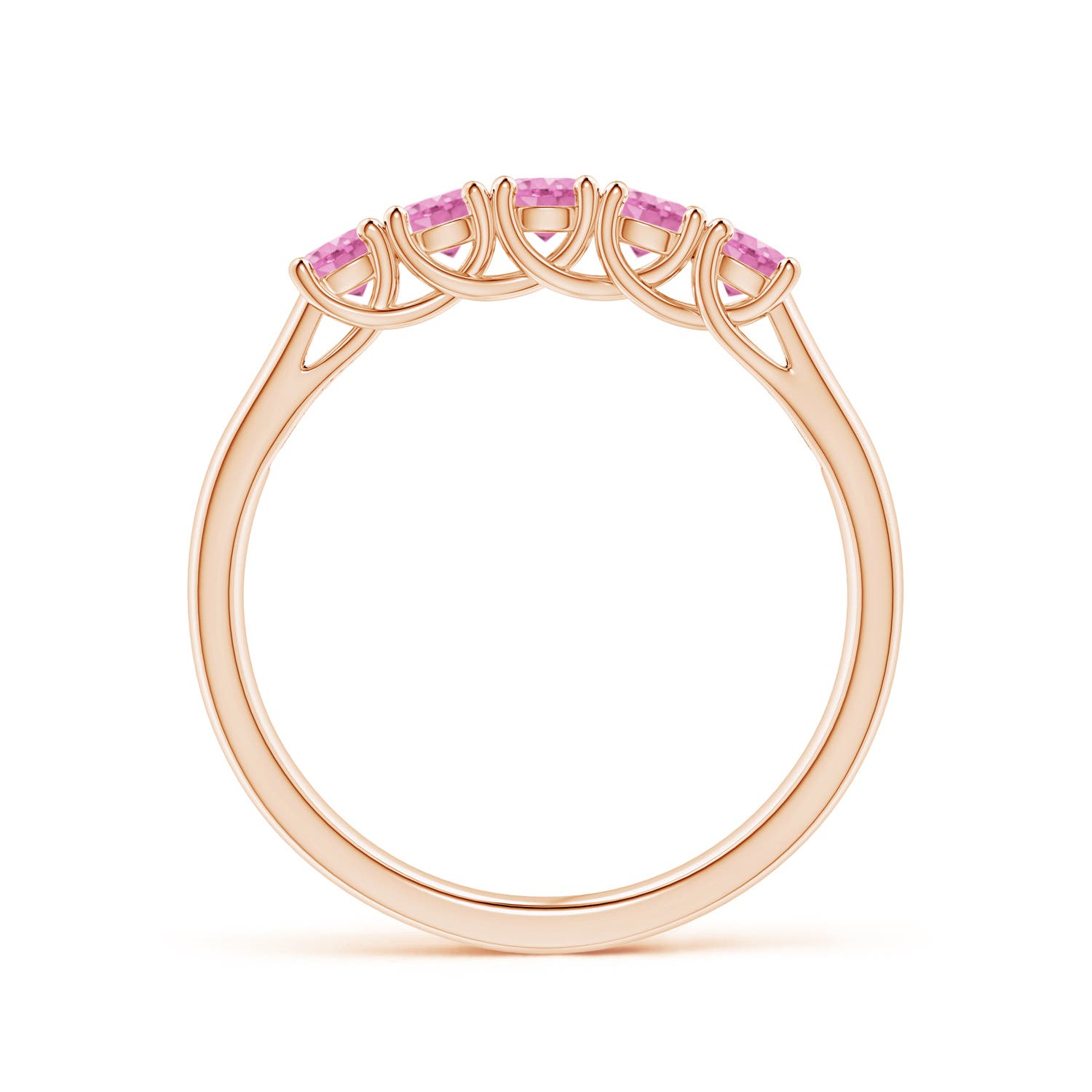 A - Pink Sapphire / 0.55 CT / 14 KT Rose Gold