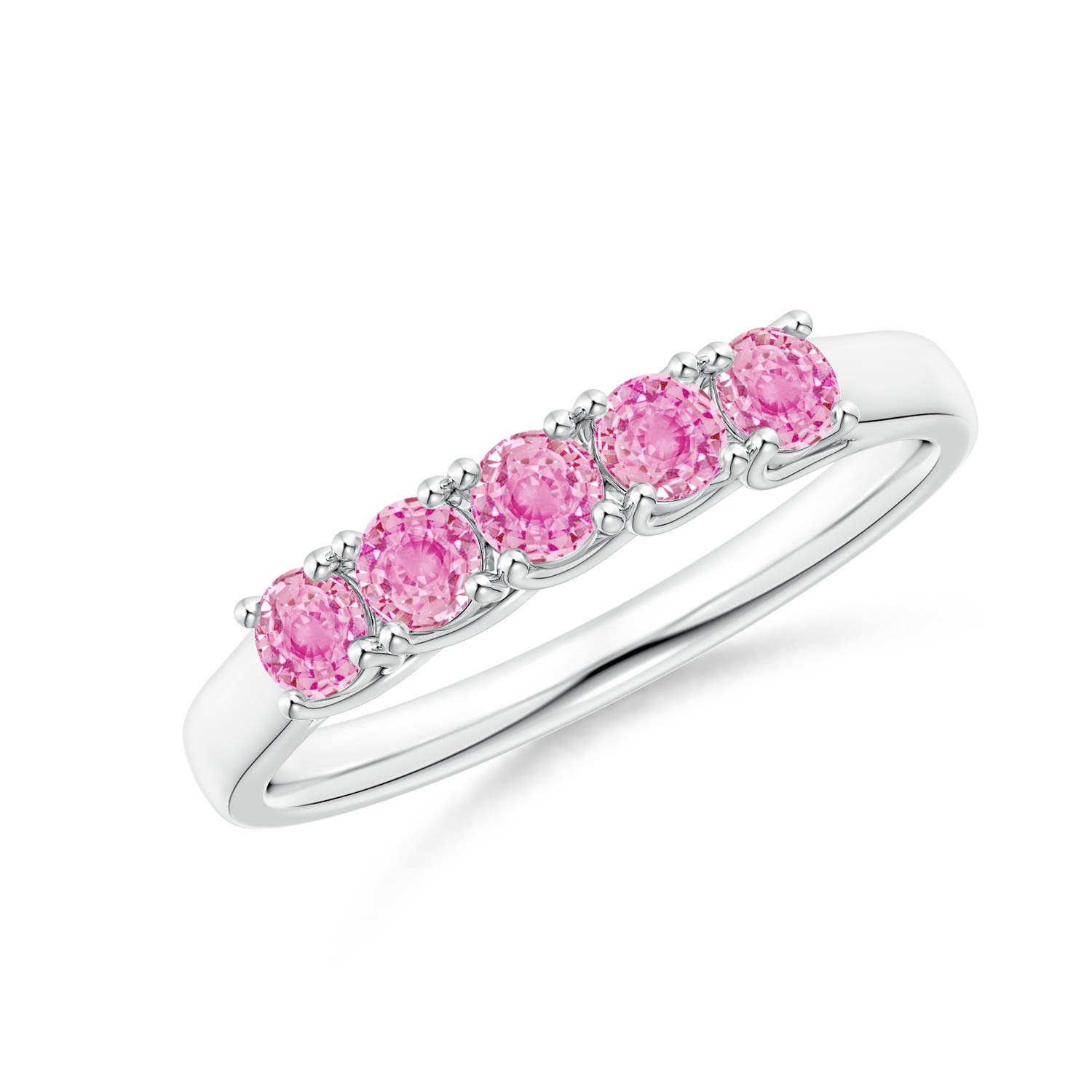 A - Pink Sapphire / 0.55 CT / 14 KT White Gold