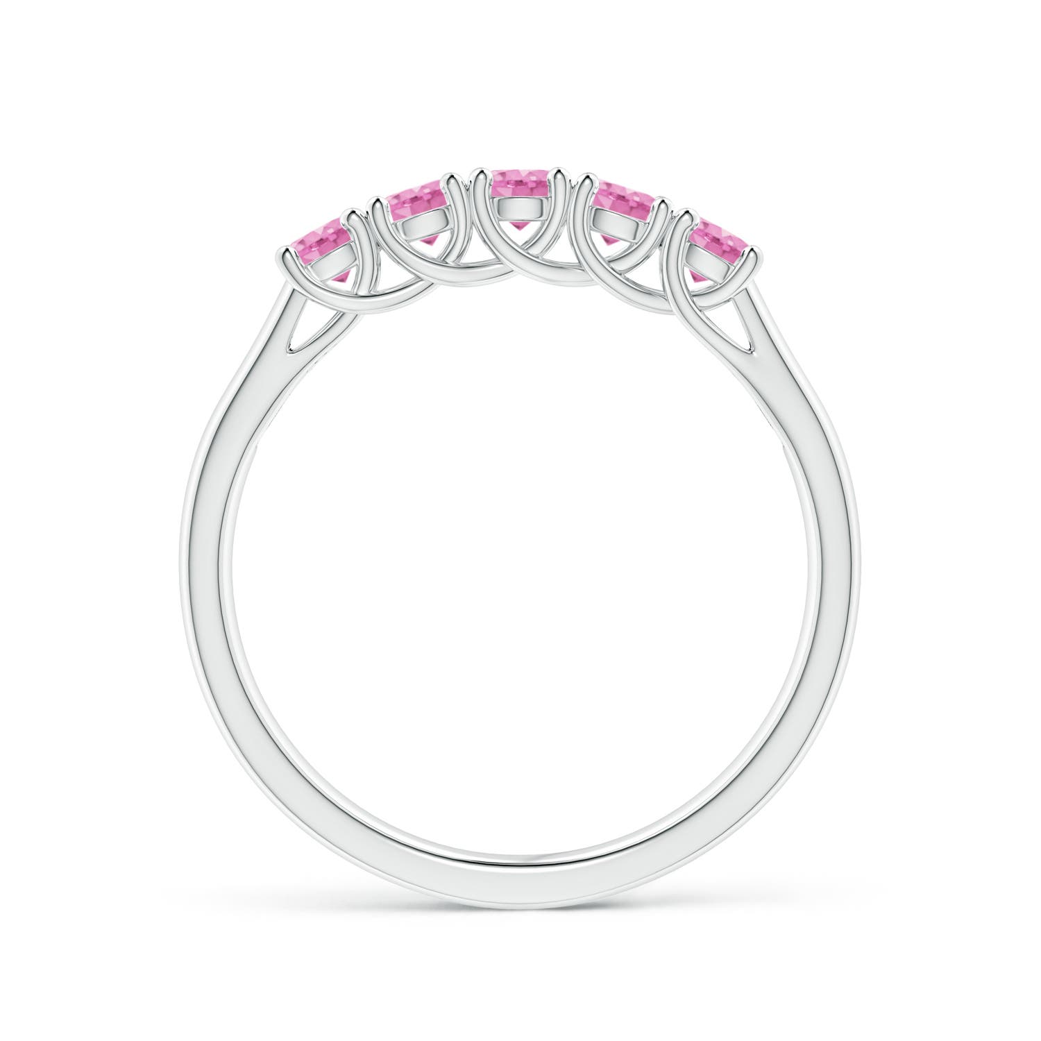 A - Pink Sapphire / 0.55 CT / 14 KT White Gold