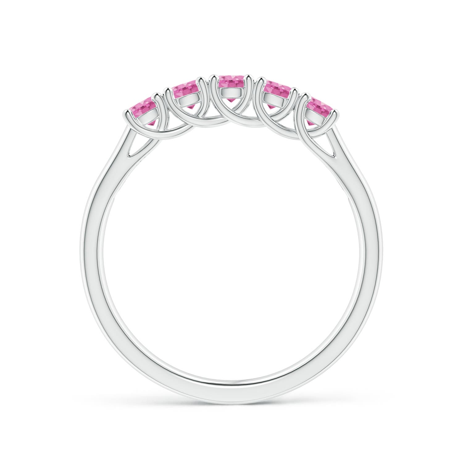 AA - Pink Sapphire / 0.55 CT / 14 KT White Gold