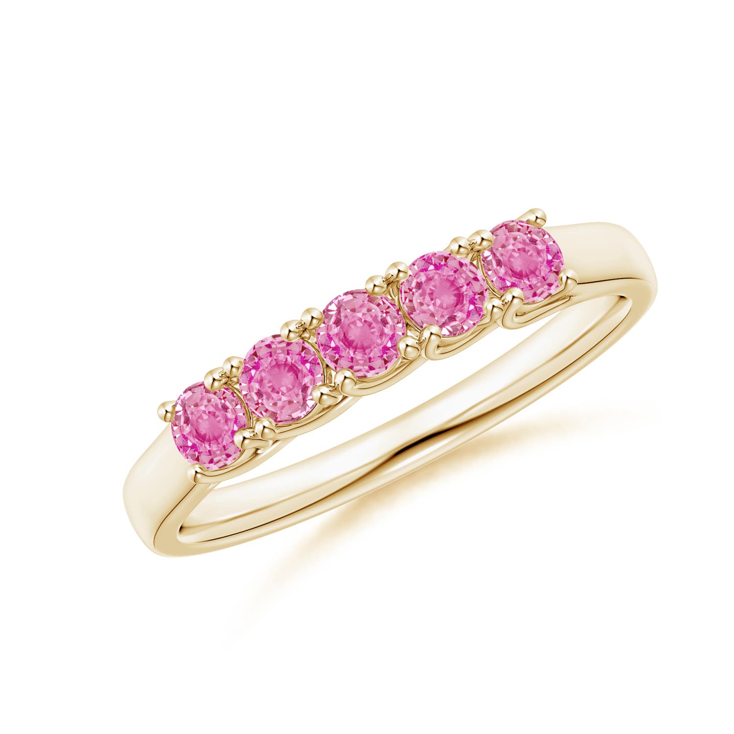 AA - Pink Sapphire / 0.55 CT / 14 KT Yellow Gold