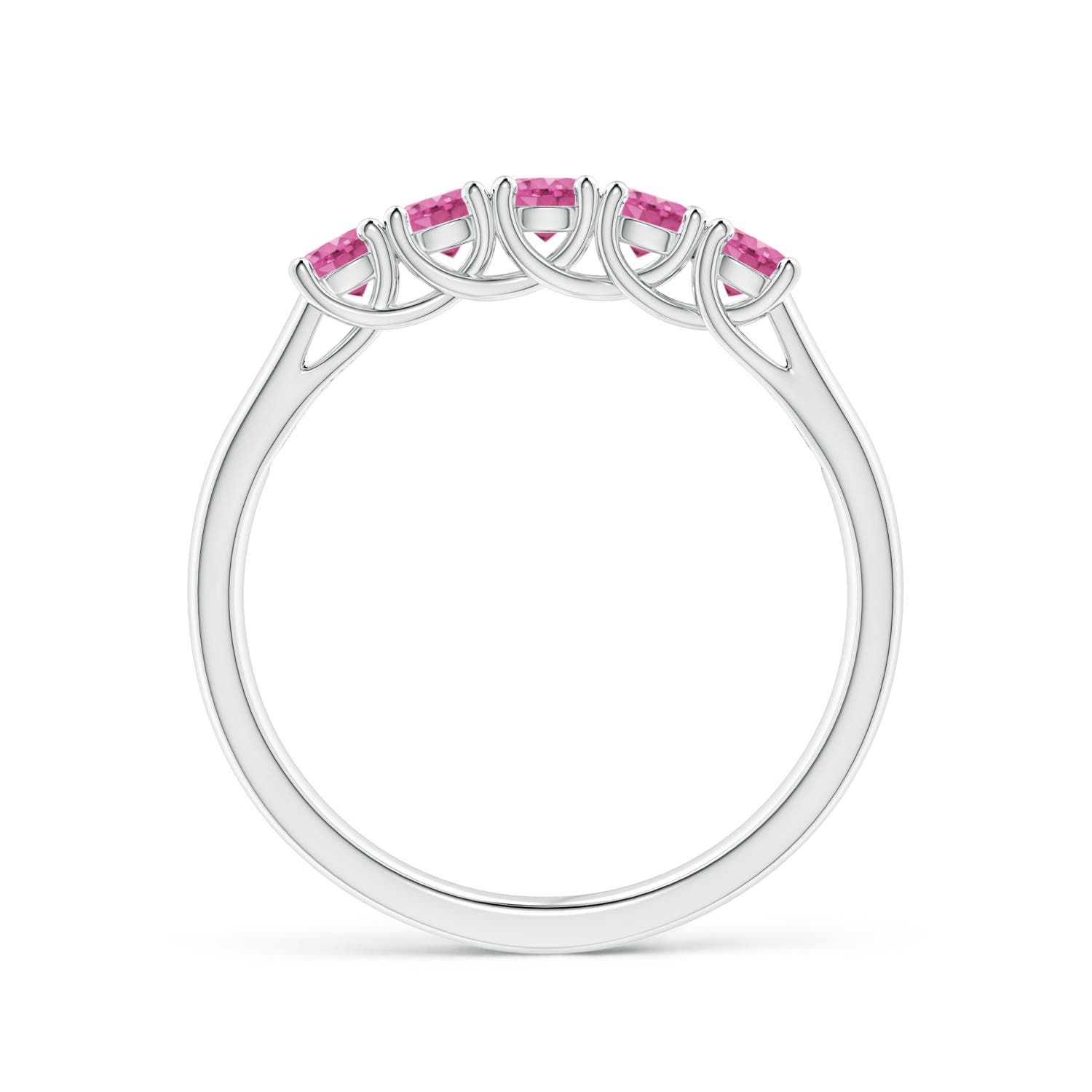 AAA - Pink Sapphire / 0.55 CT / 14 KT White Gold