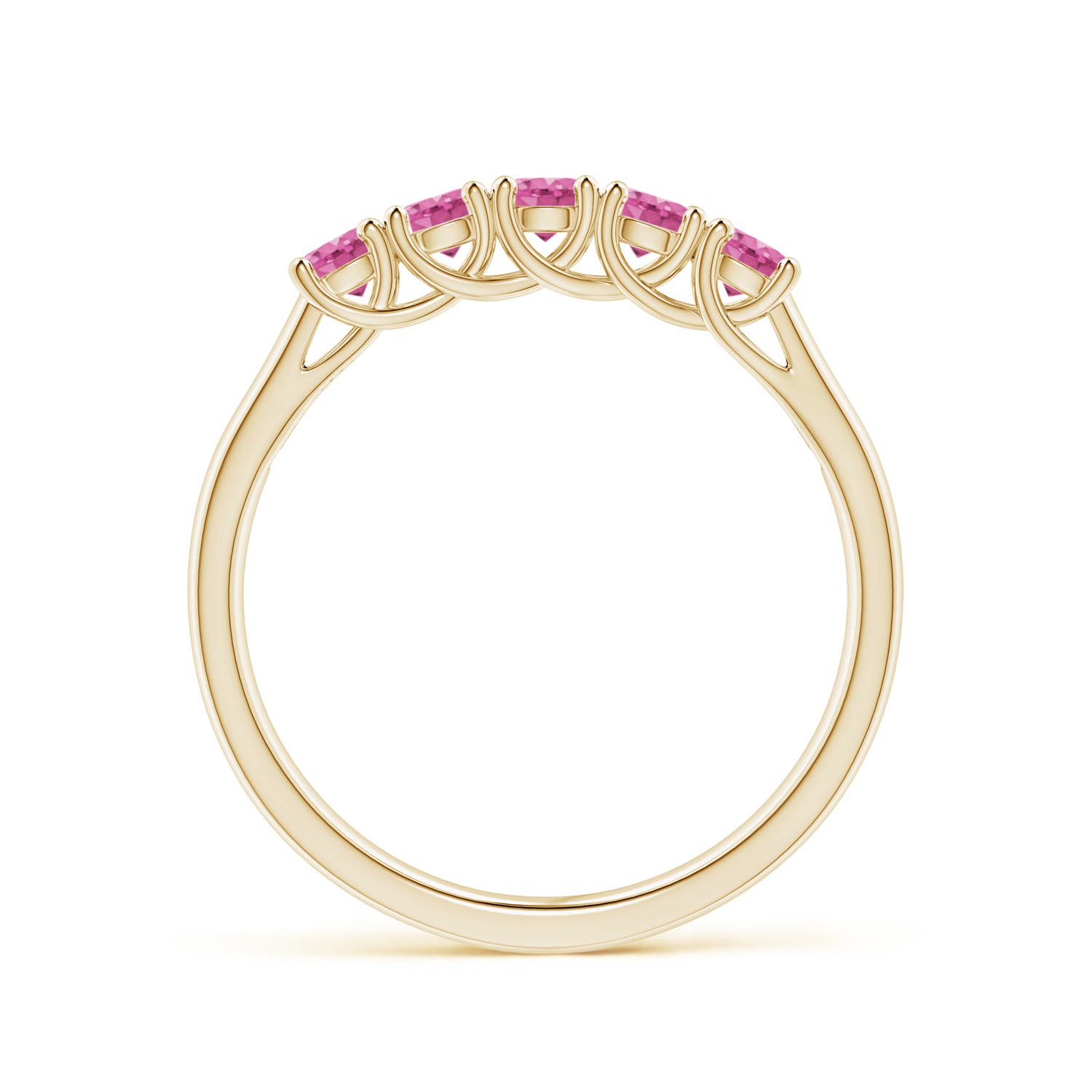 AAA - Pink Sapphire / 0.55 CT / 14 KT Yellow Gold