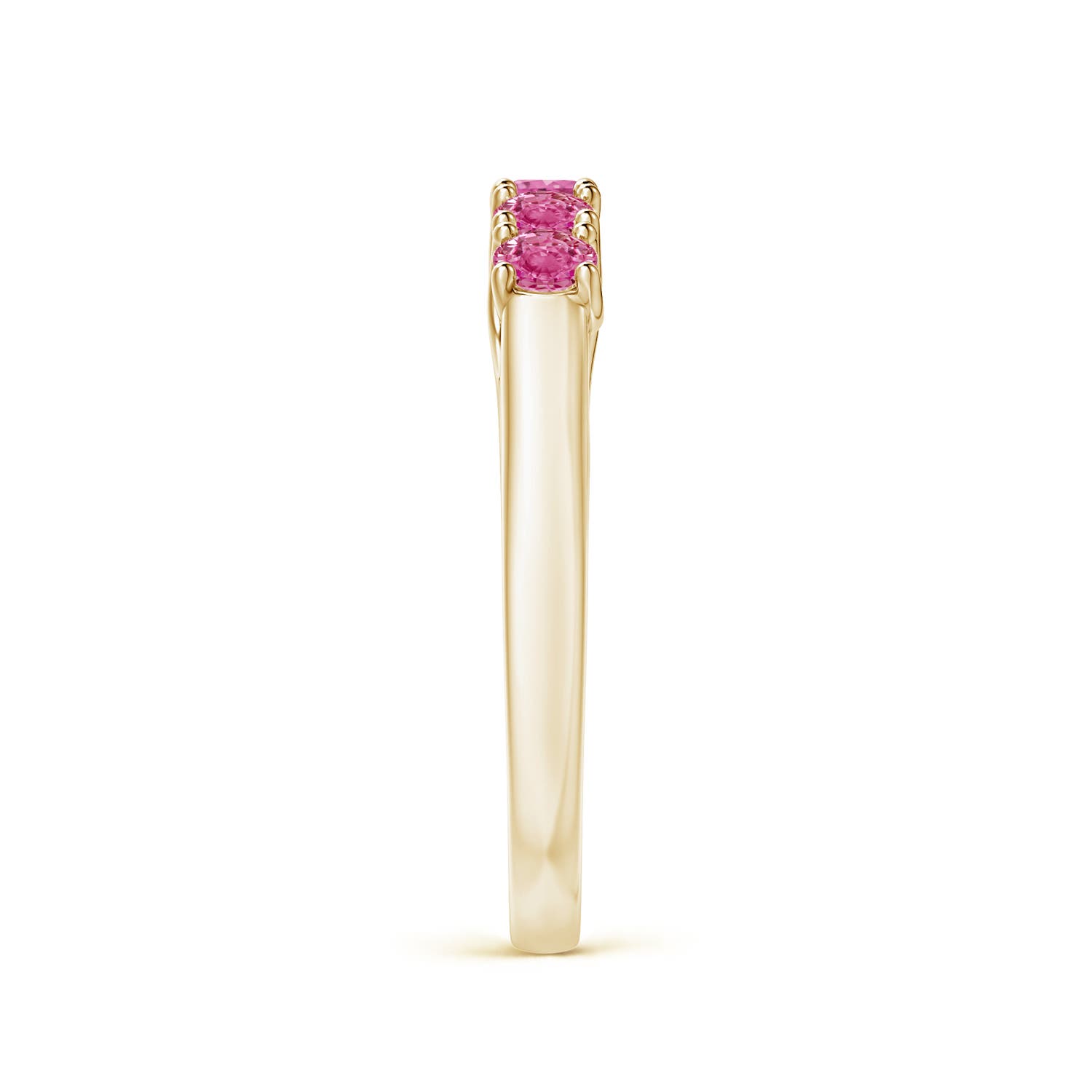 AAA - Pink Sapphire / 0.55 CT / 14 KT Yellow Gold