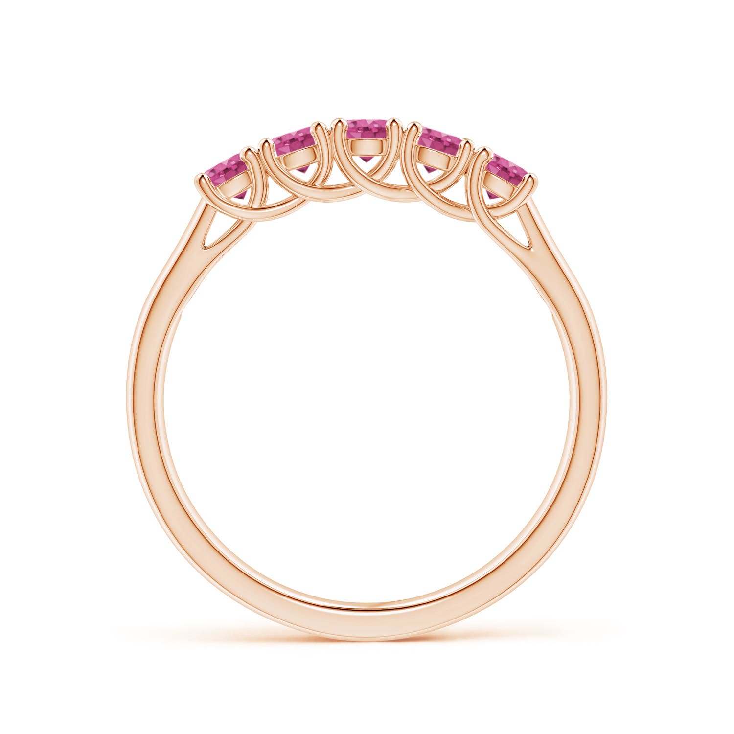 AAAA - Pink Sapphire / 0.55 CT / 14 KT Rose Gold