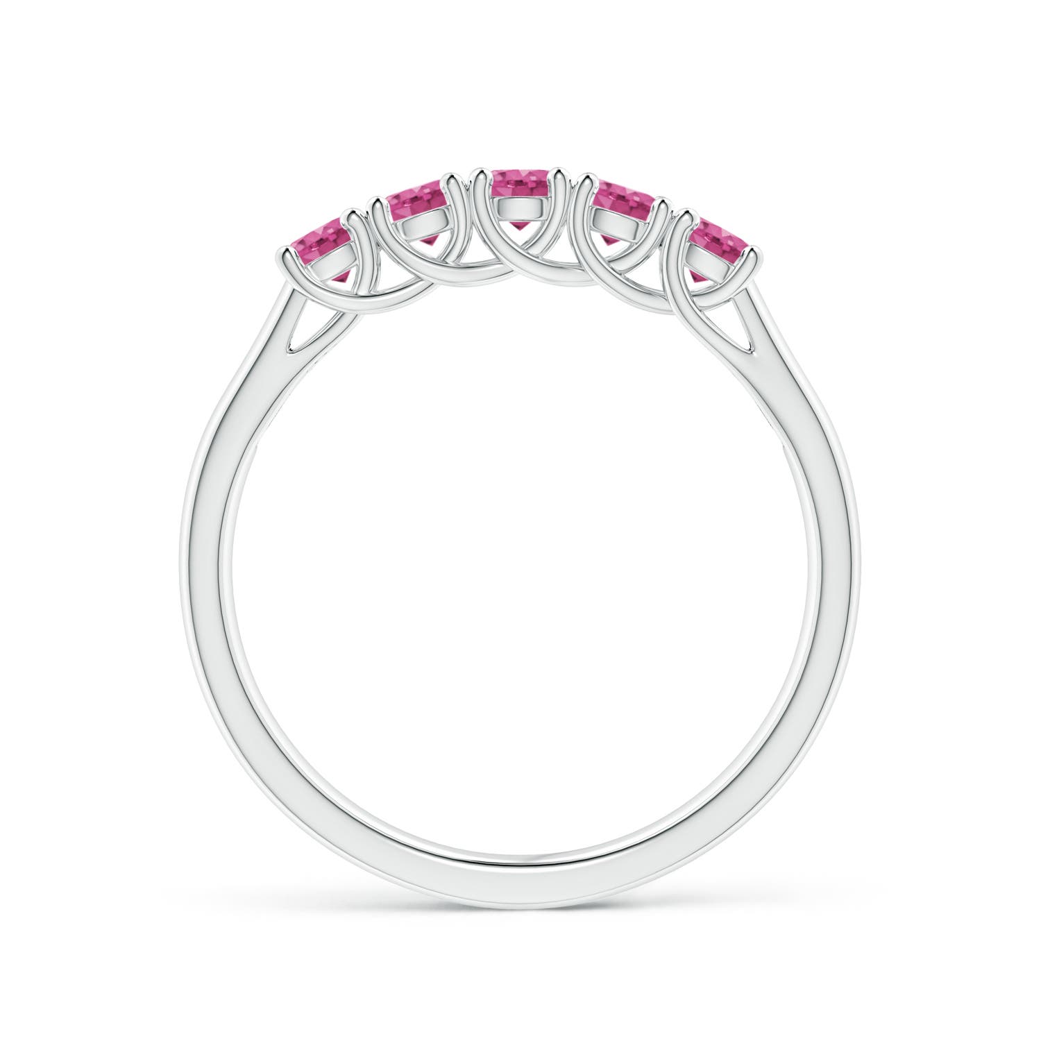 AAAA - Pink Sapphire / 0.55 CT / 14 KT White Gold