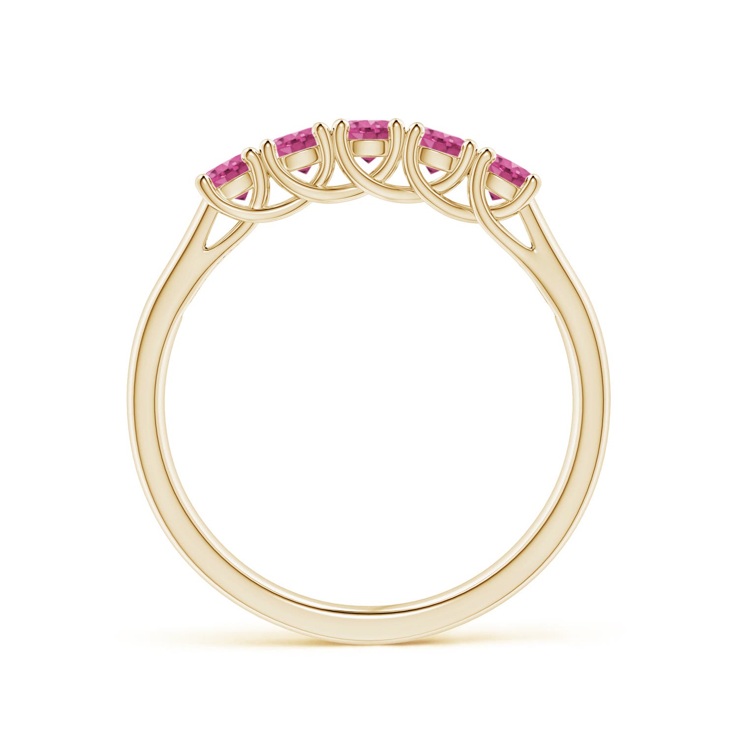 AAAA - Pink Sapphire / 0.55 CT / 14 KT Yellow Gold