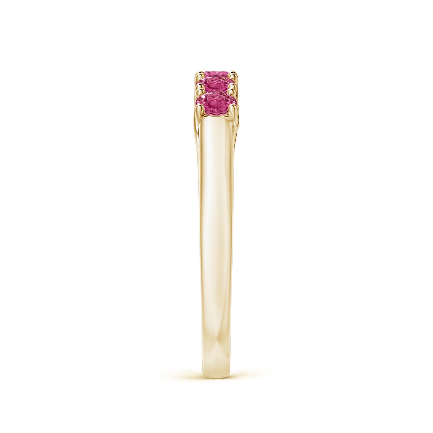 AAAA - Pink Sapphire / 0.55 CT / 14 KT Yellow Gold