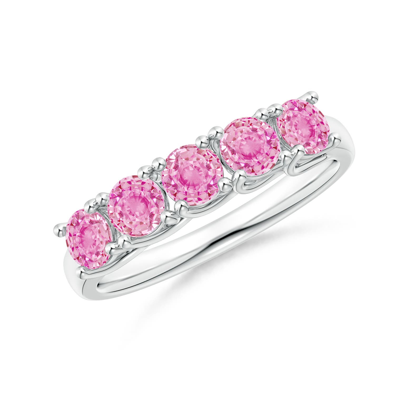 A - Pink Sapphire / 1.35 CT / 14 KT White Gold