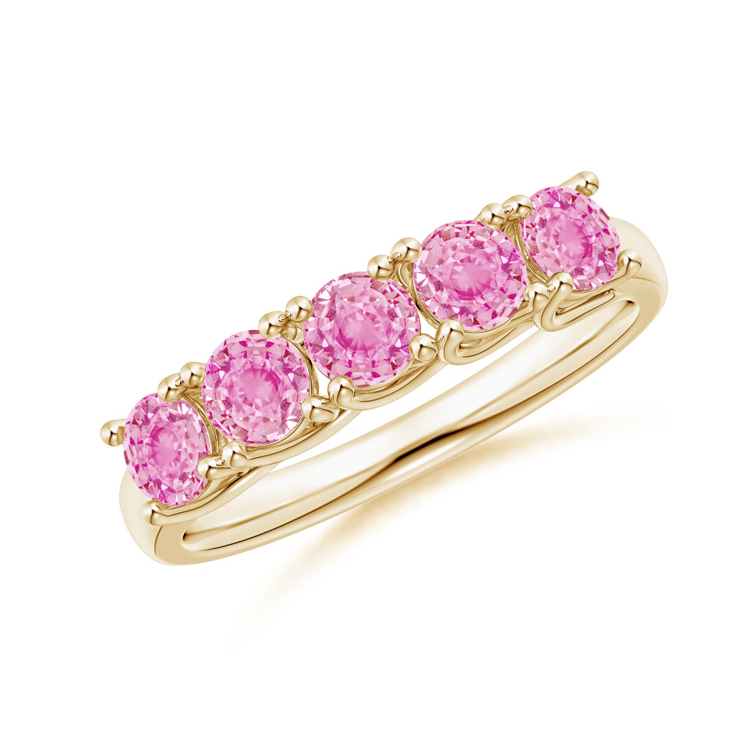 A - Pink Sapphire / 1.35 CT / 14 KT Yellow Gold