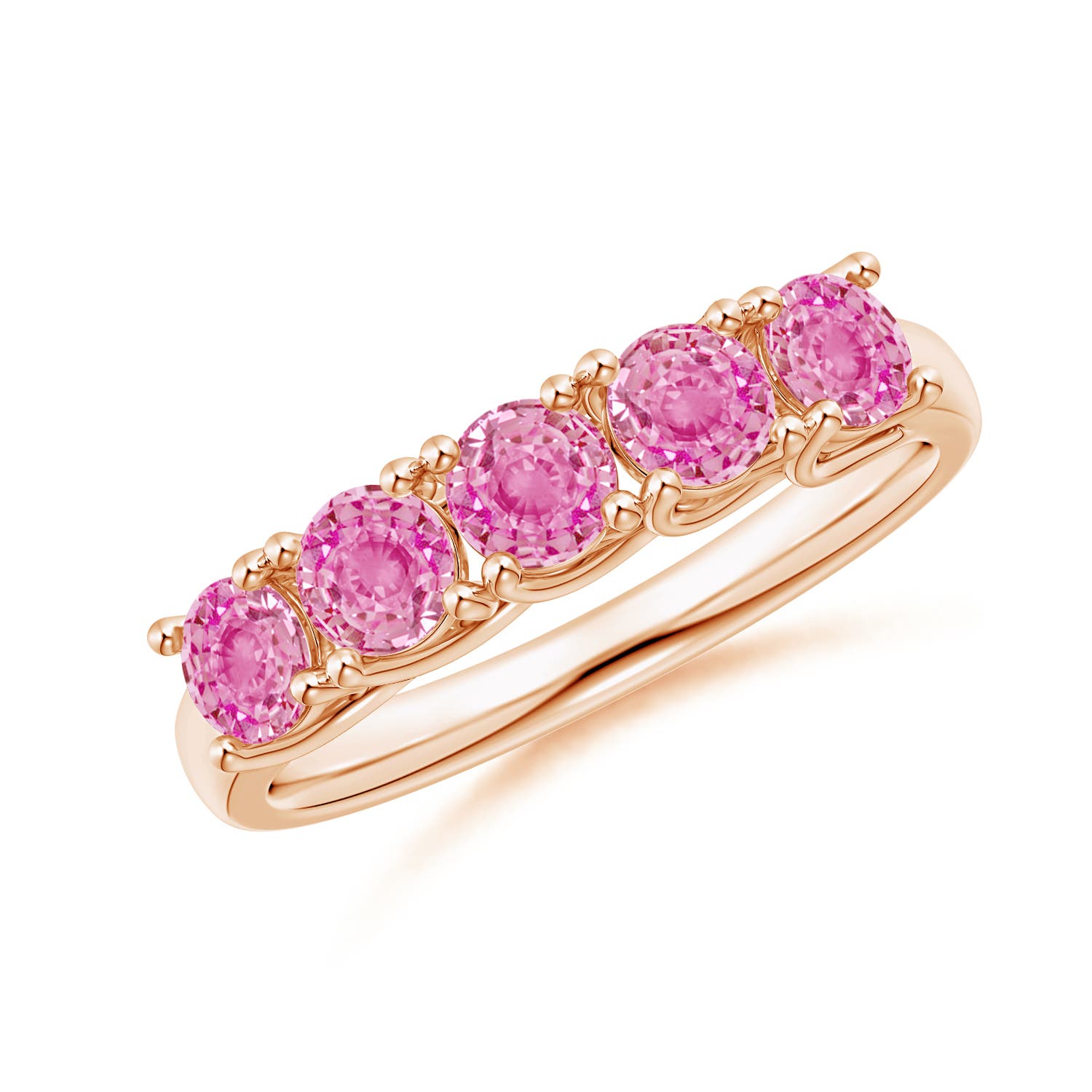 AA - Pink Sapphire / 1.35 CT / 14 KT Rose Gold