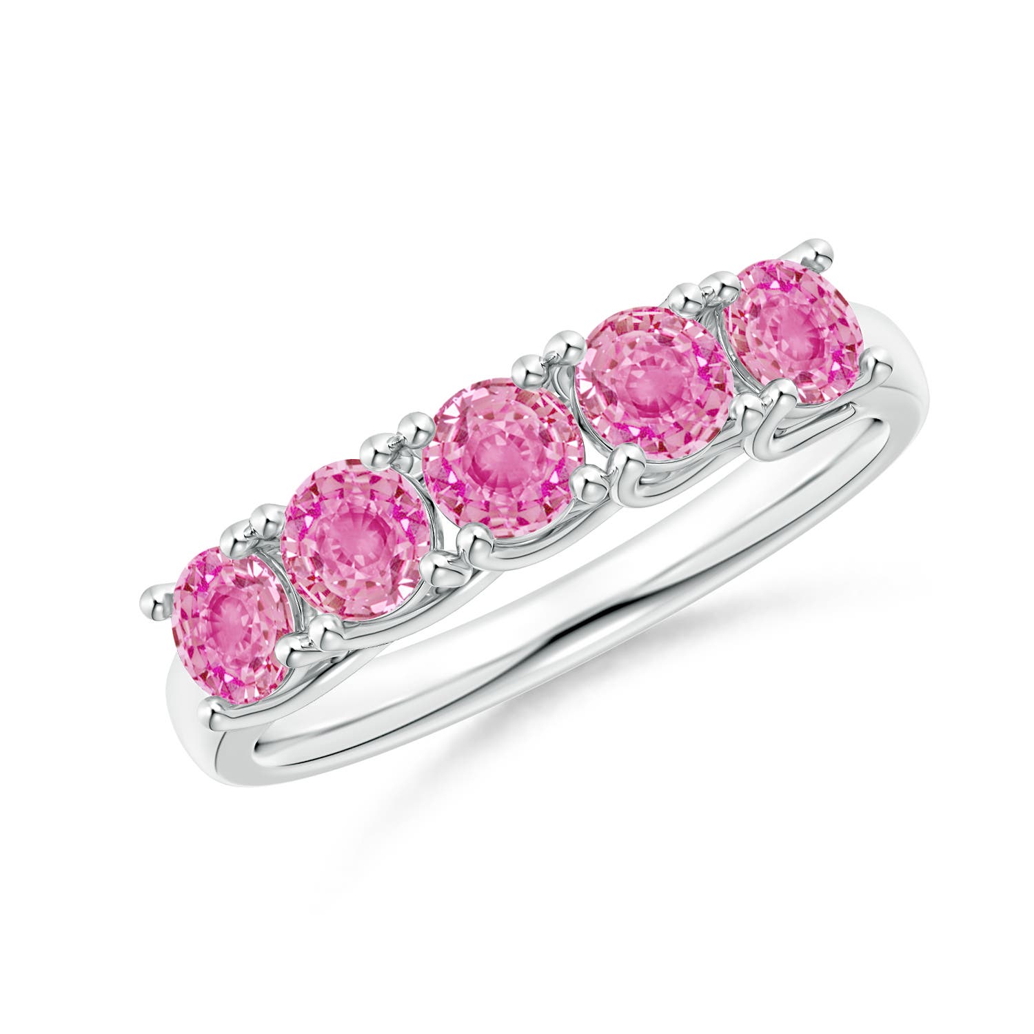 AA - Pink Sapphire / 1.35 CT / 14 KT White Gold