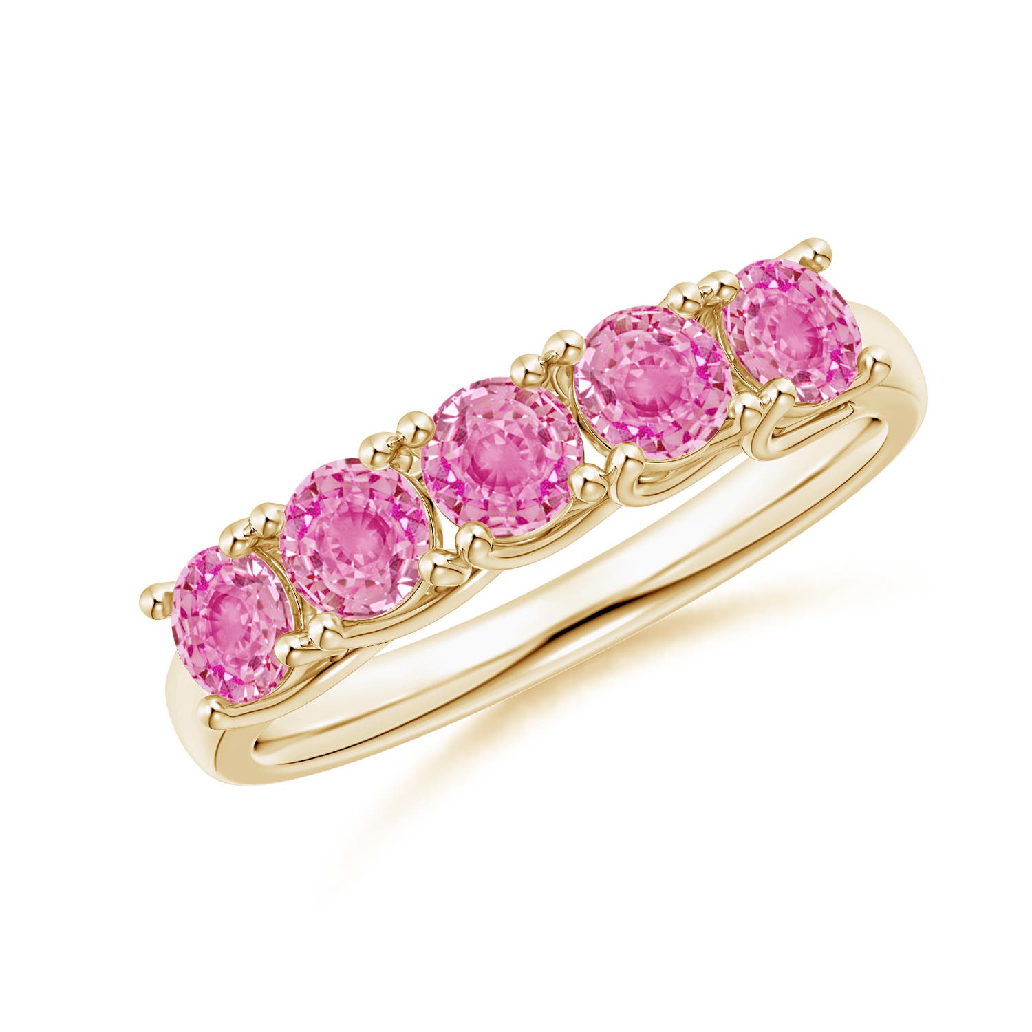 AA - Pink Sapphire / 1.35 CT / 14 KT Yellow Gold