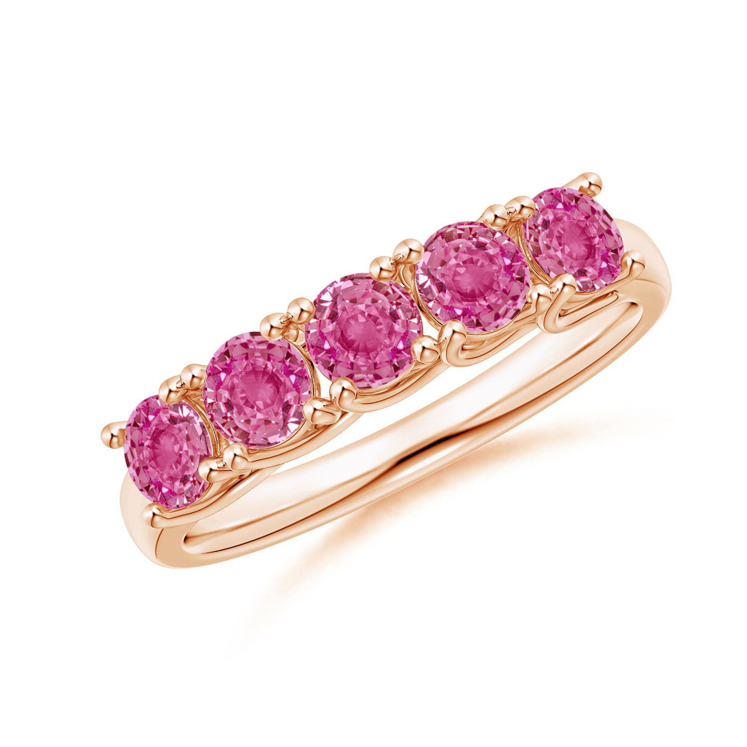 AAA - Pink Sapphire / 1.35 CT / 14 KT Rose Gold