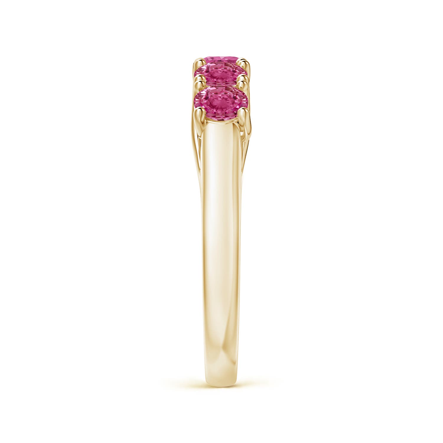 AAAA - Pink Sapphire / 1.35 CT / 14 KT Yellow Gold