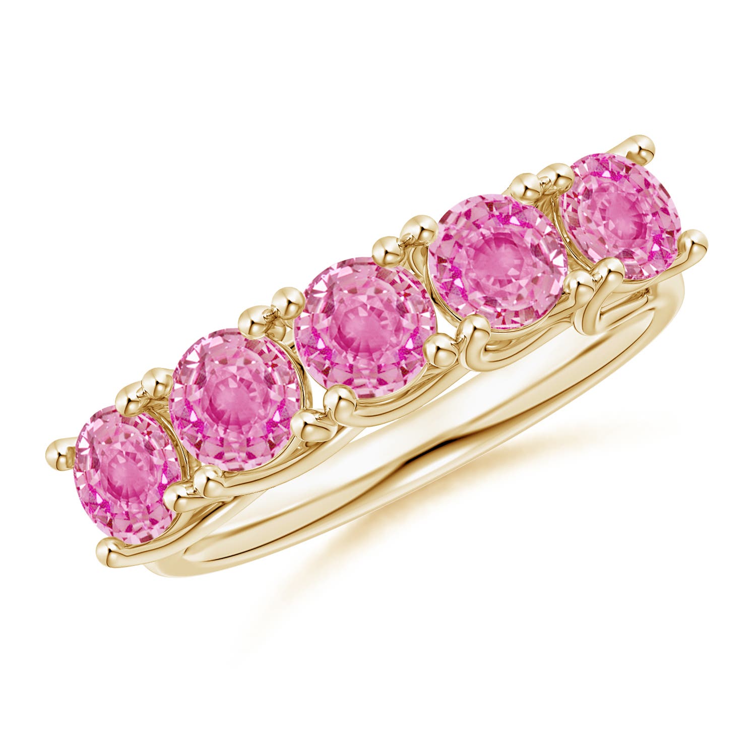 AA - Pink Sapphire / 2.25 CT / 14 KT Yellow Gold