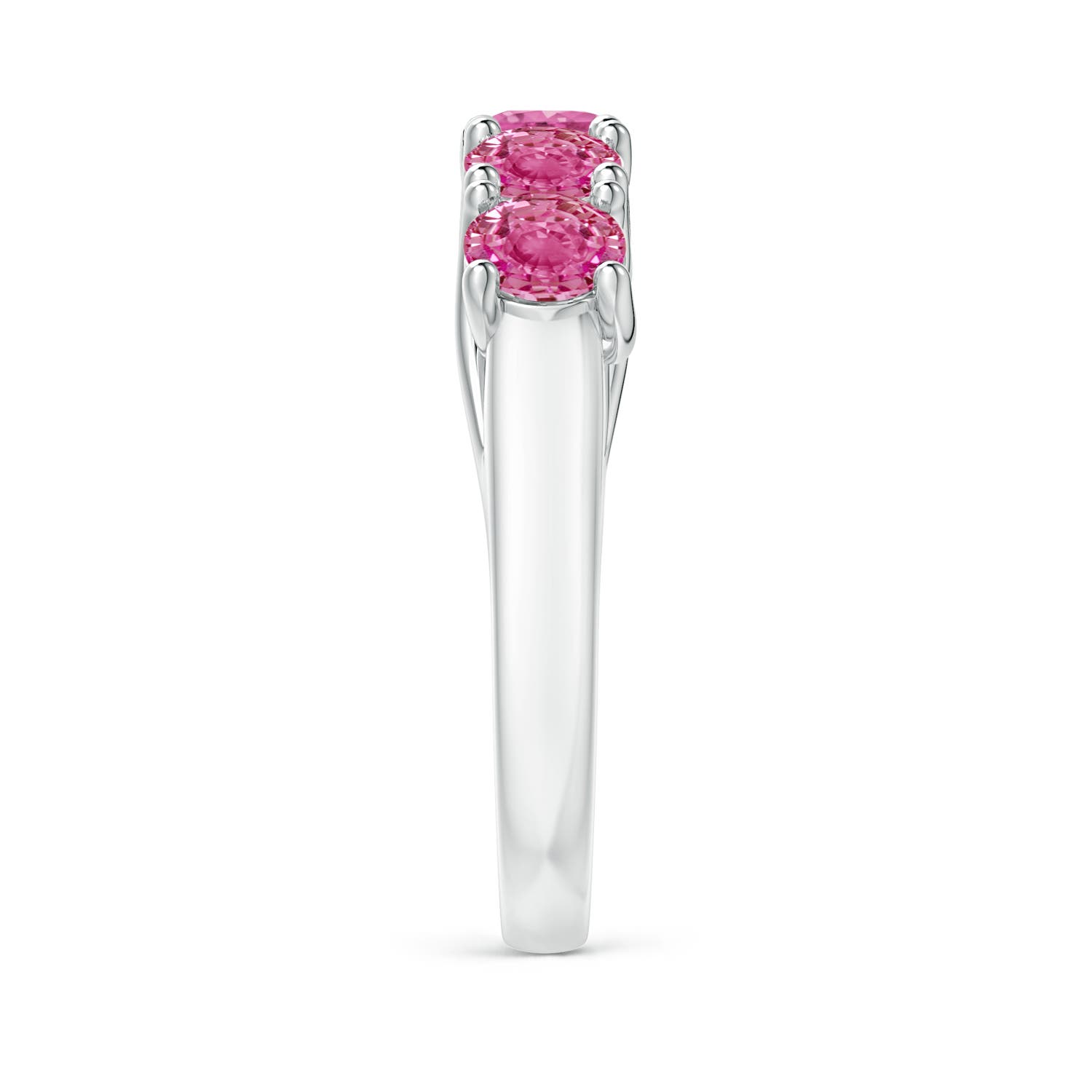 AAA - Pink Sapphire / 2.25 CT / 14 KT White Gold