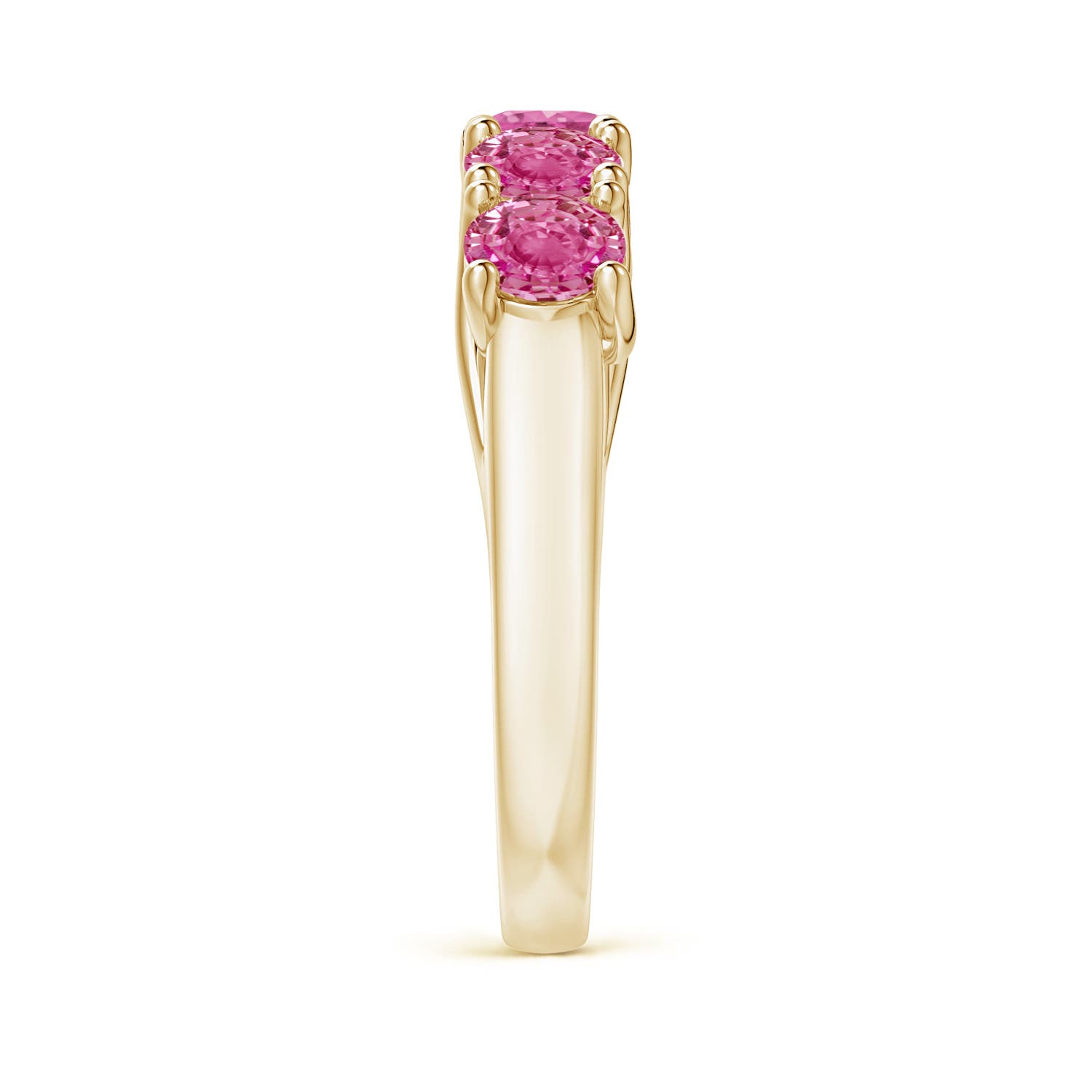 AAA - Pink Sapphire / 2.25 CT / 14 KT Yellow Gold