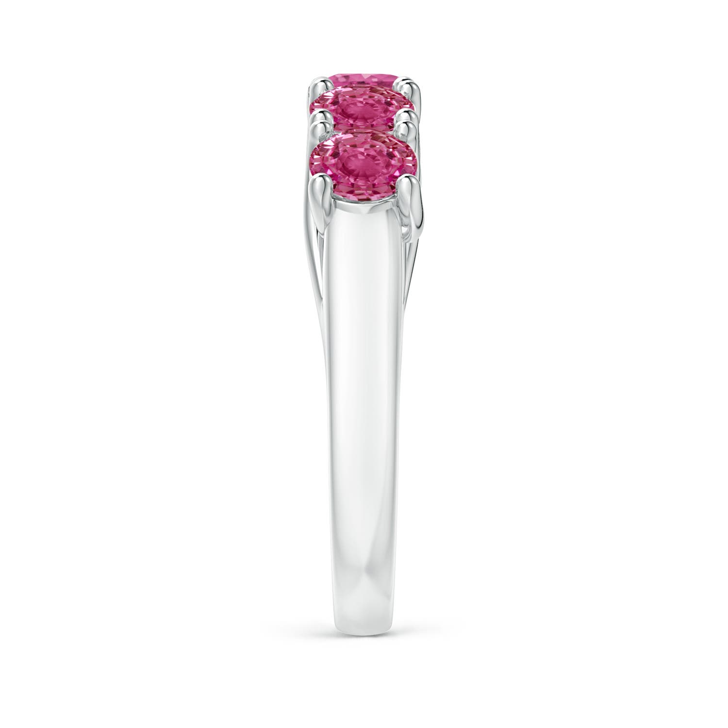 AAAA - Pink Sapphire / 2.25 CT / 14 KT White Gold