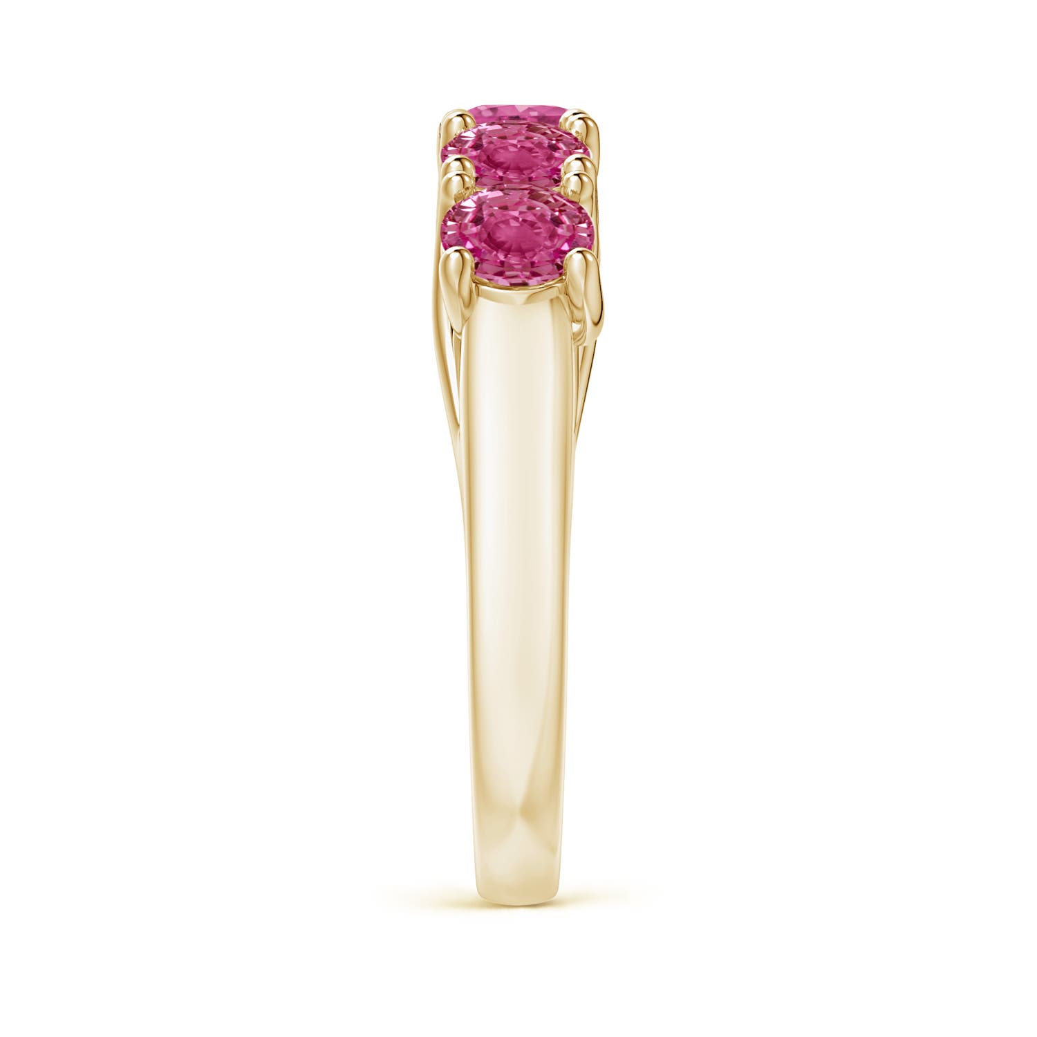 AAAA - Pink Sapphire / 2.25 CT / 14 KT Yellow Gold