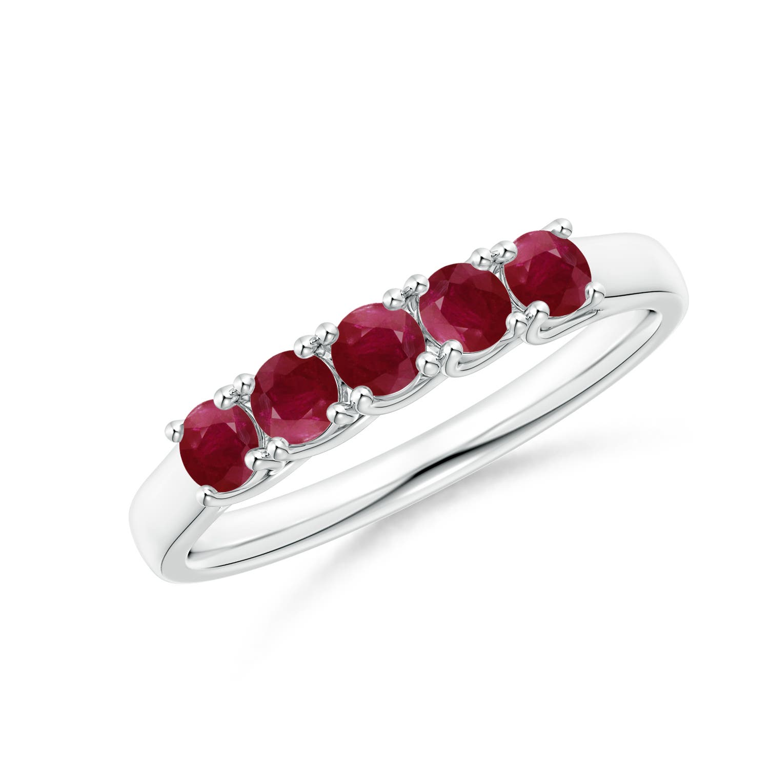 A - Ruby / 0.55 CT / 14 KT White Gold