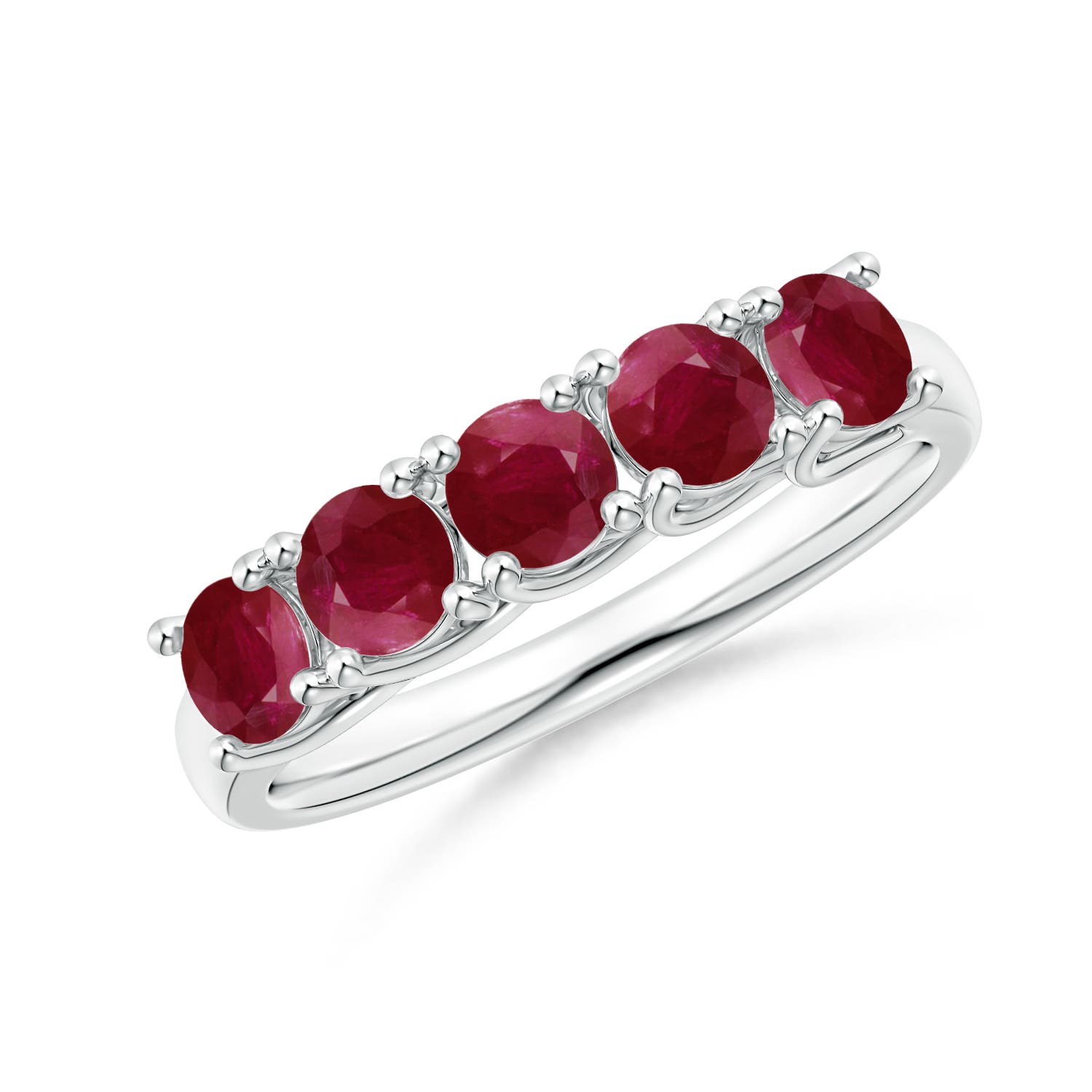 A - Ruby / 1.4 CT / 14 KT White Gold