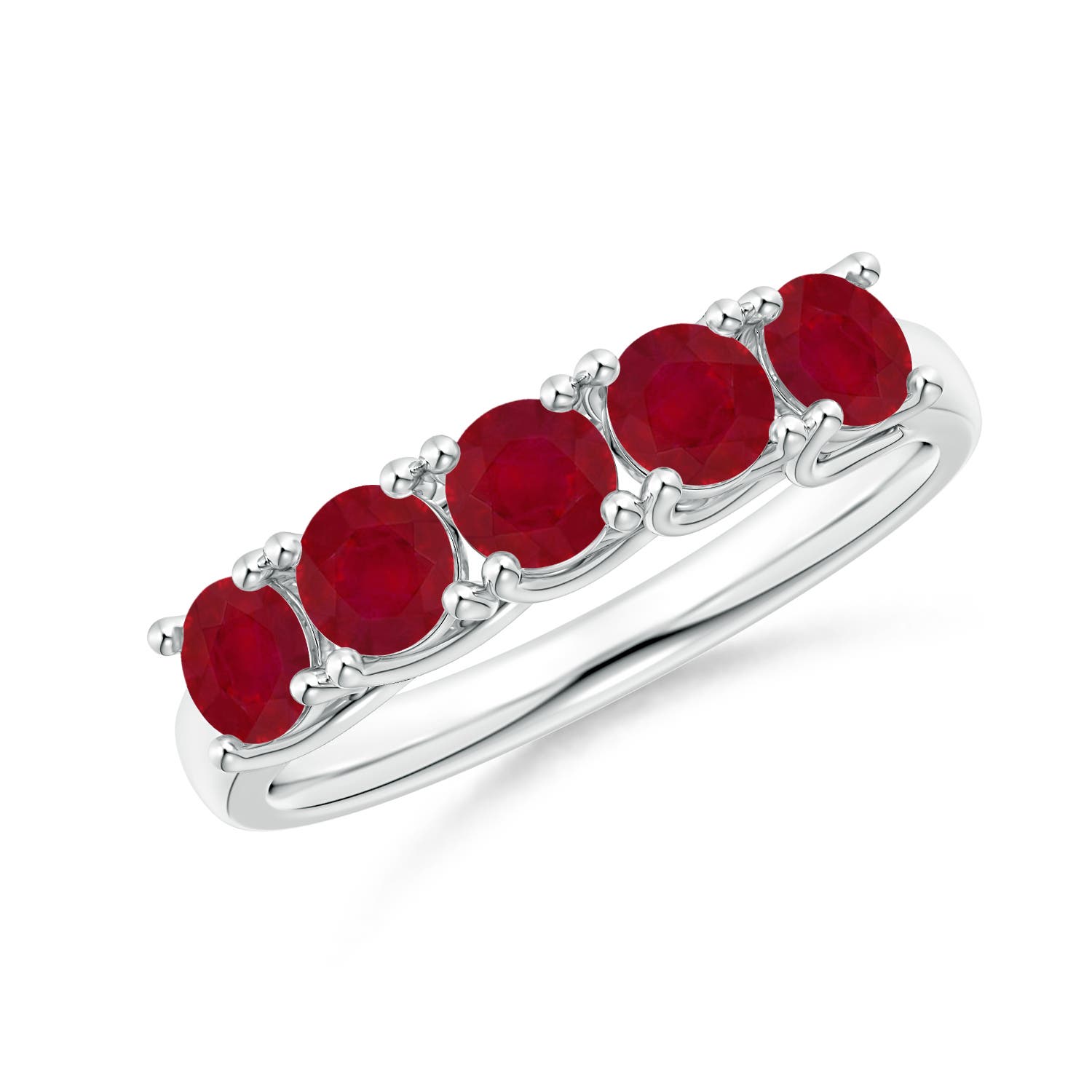 AA - Ruby / 1.4 CT / 14 KT White Gold