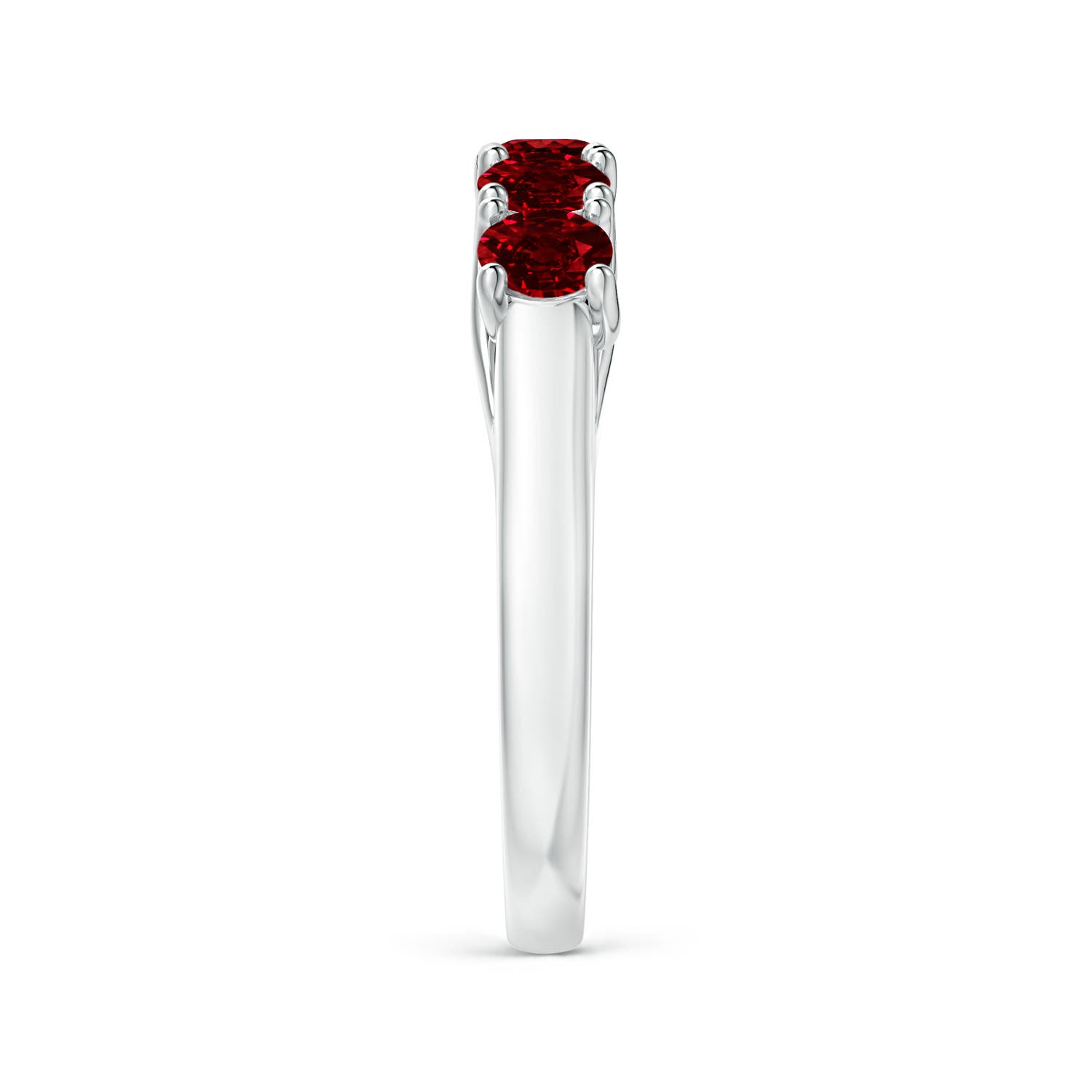 AAAA - Ruby / 1.4 CT / 14 KT White Gold