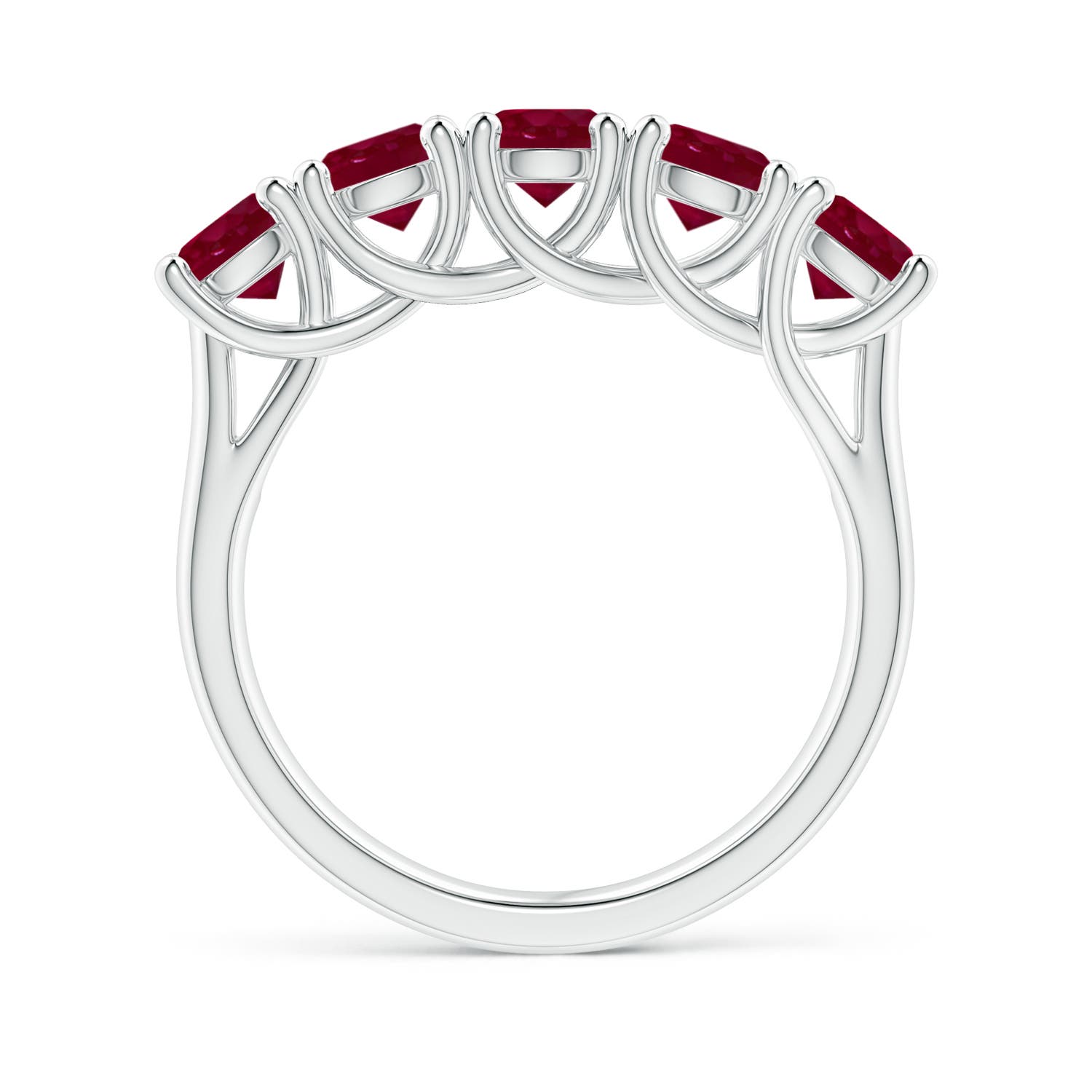 A - Ruby / 2.2 CT / 14 KT White Gold