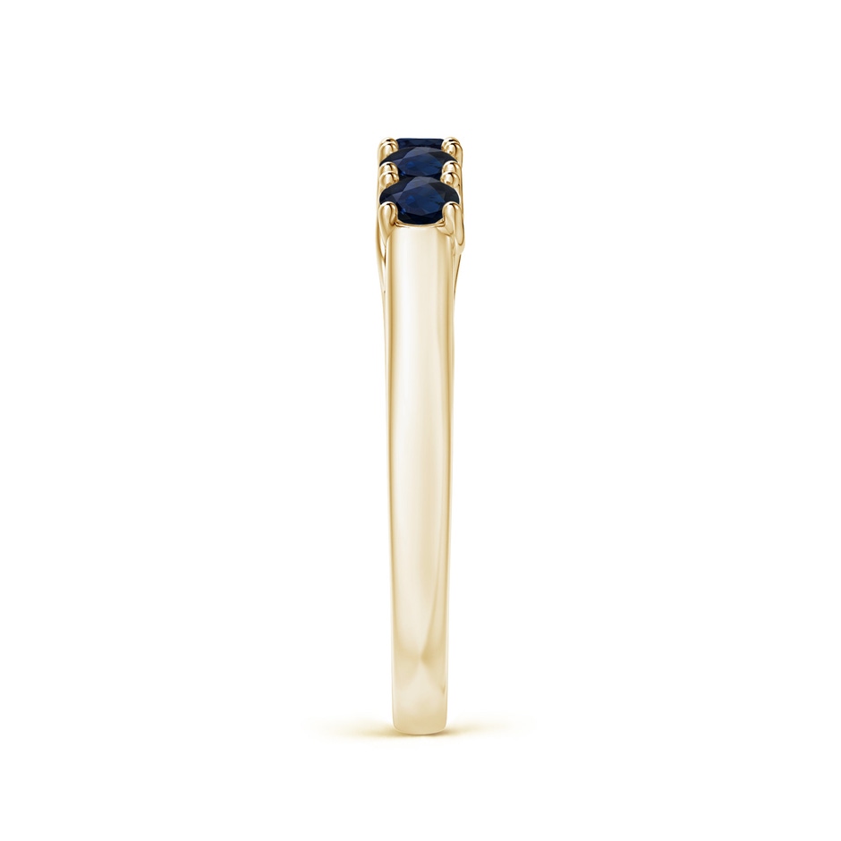 2.8mm A Half Eternity Five Stone Blue Sapphire Wedding Band in 10K Yellow Gold side 299